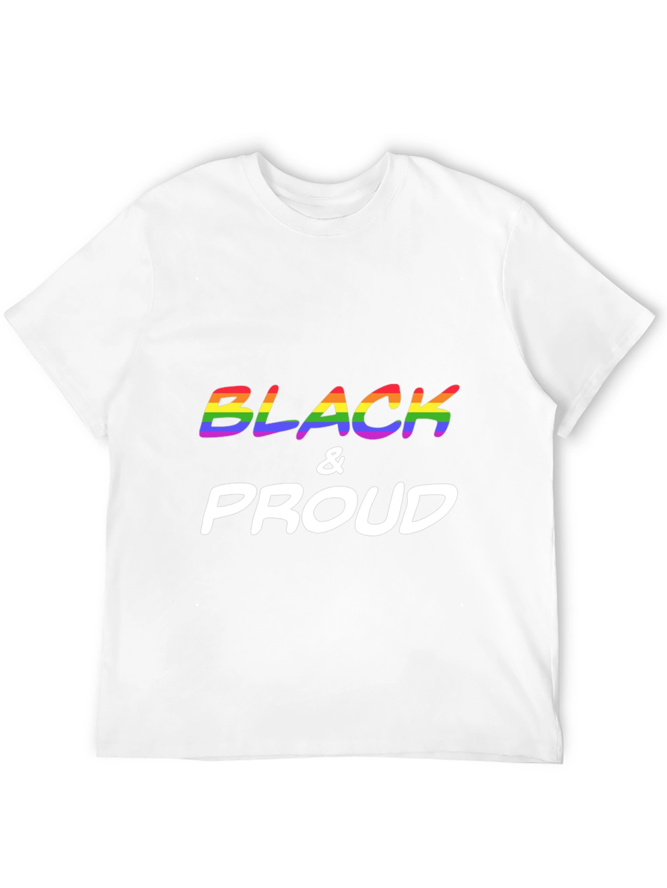Black & Proud LGBTQ+ Rainbow T-Shirt