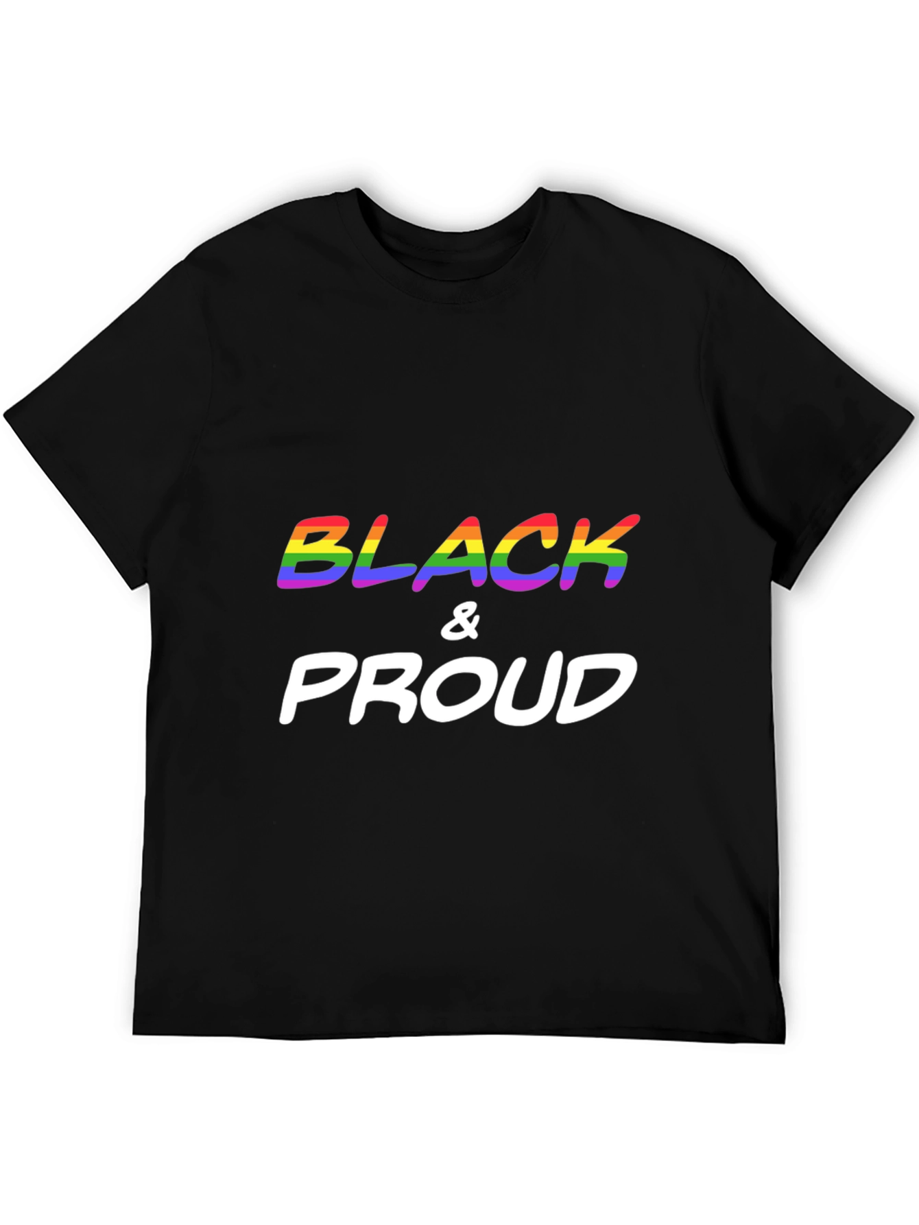 Black & Proud LGBTQ+ Rainbow T-Shirt