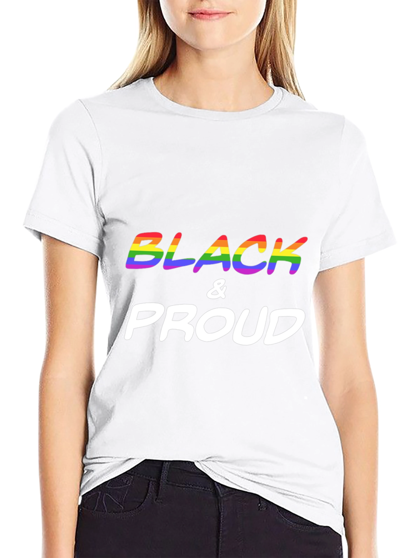 Black & Proud LGBTQ+ Rainbow T-Shirt