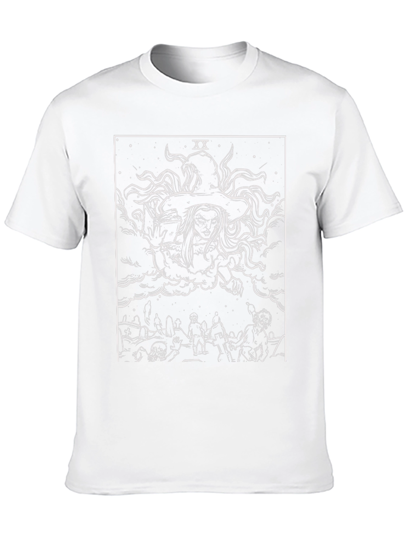Witch Tarot Card Graphic Black T-Shirt
