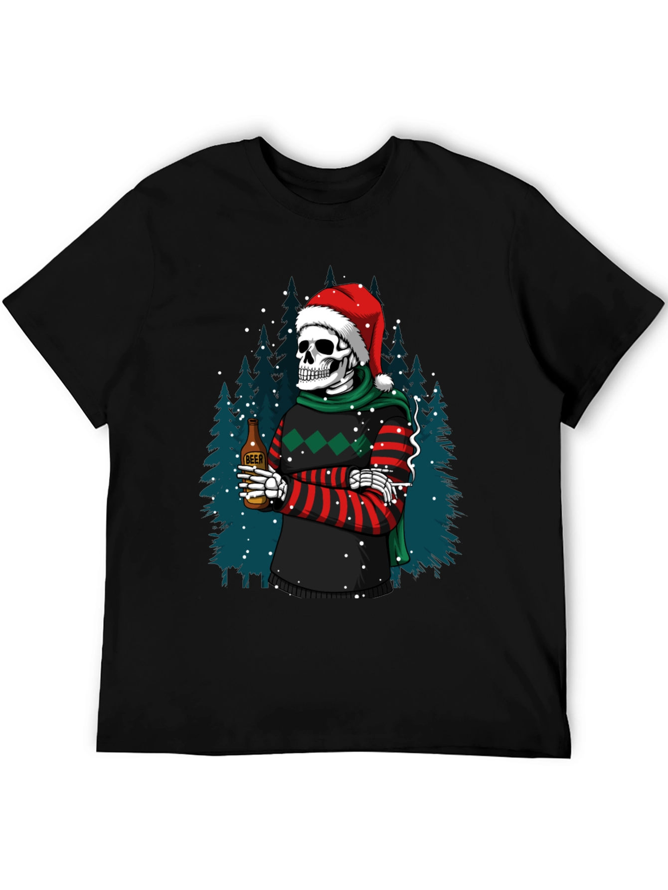 Skeleton Christmas Beer T-Shirt