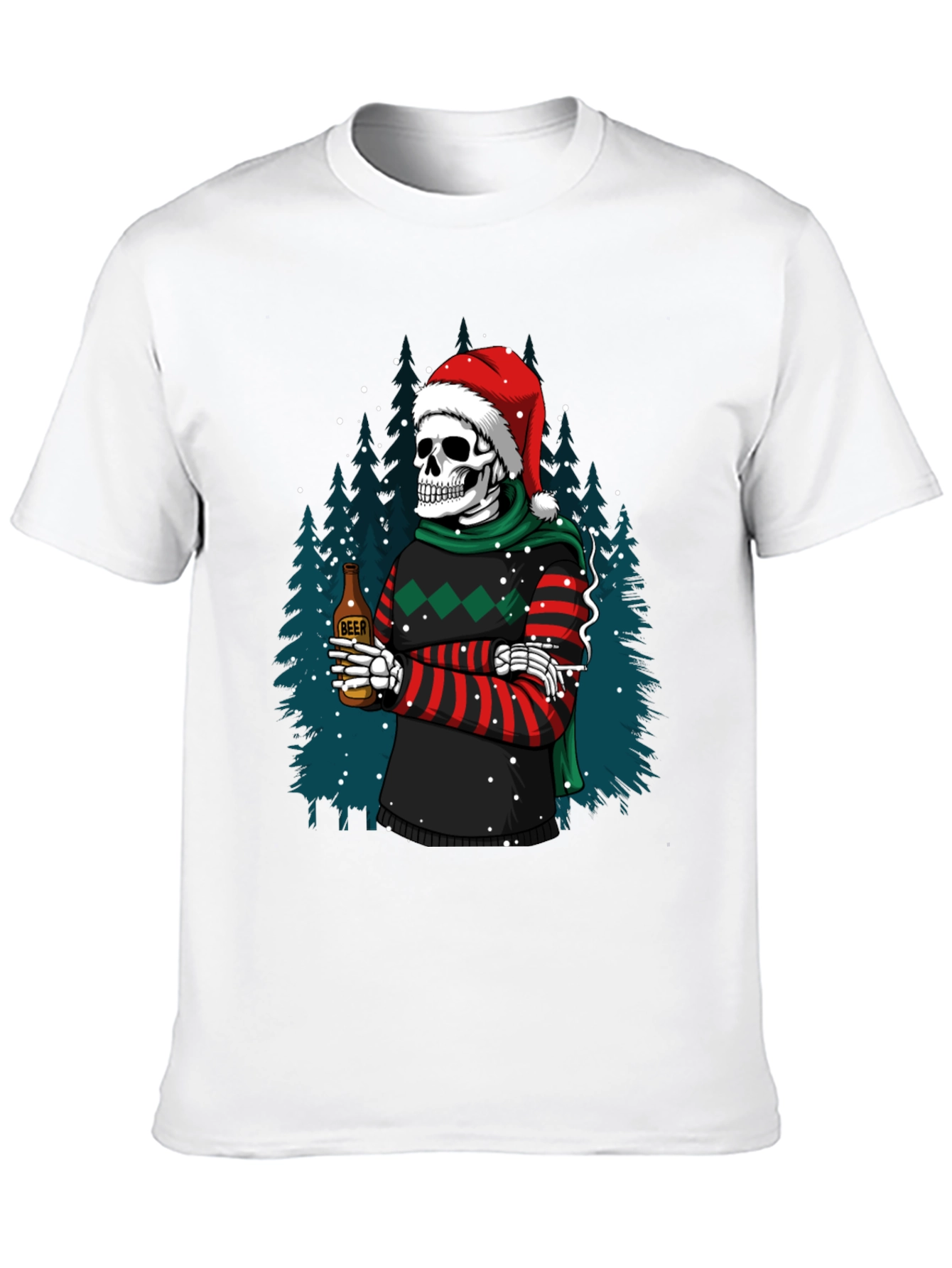 Skeleton Christmas Beer T-Shirt