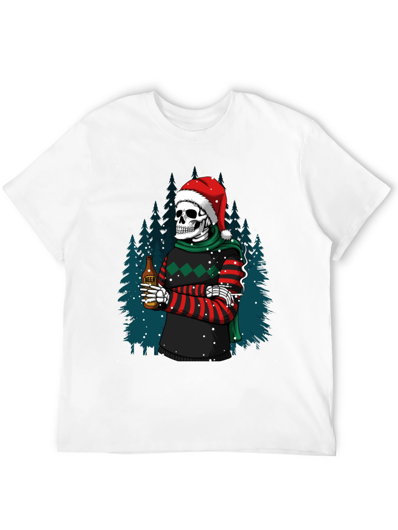 Skeleton Christmas Beer T-Shirt