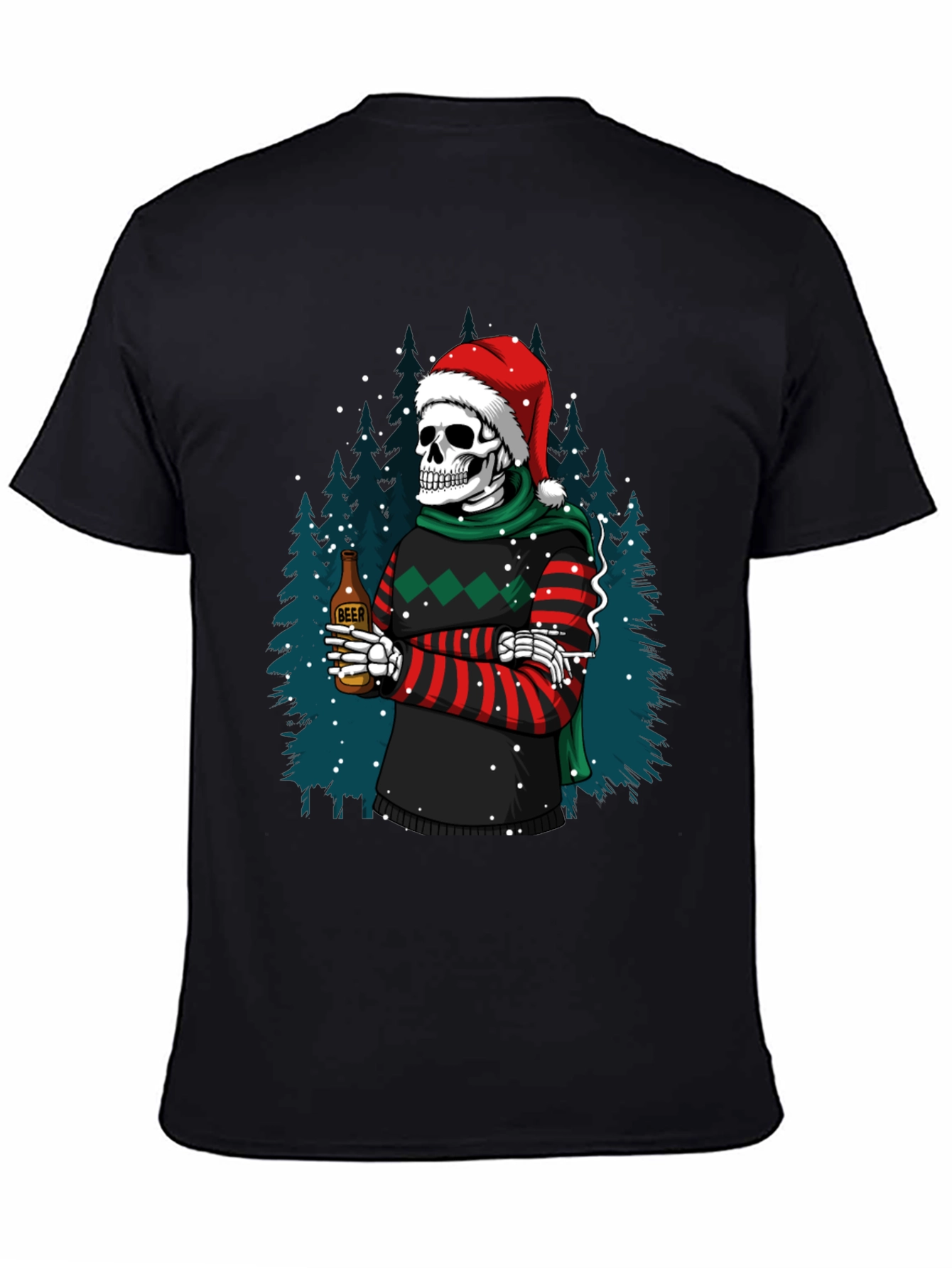 Skeleton Christmas Beer T-Shirt