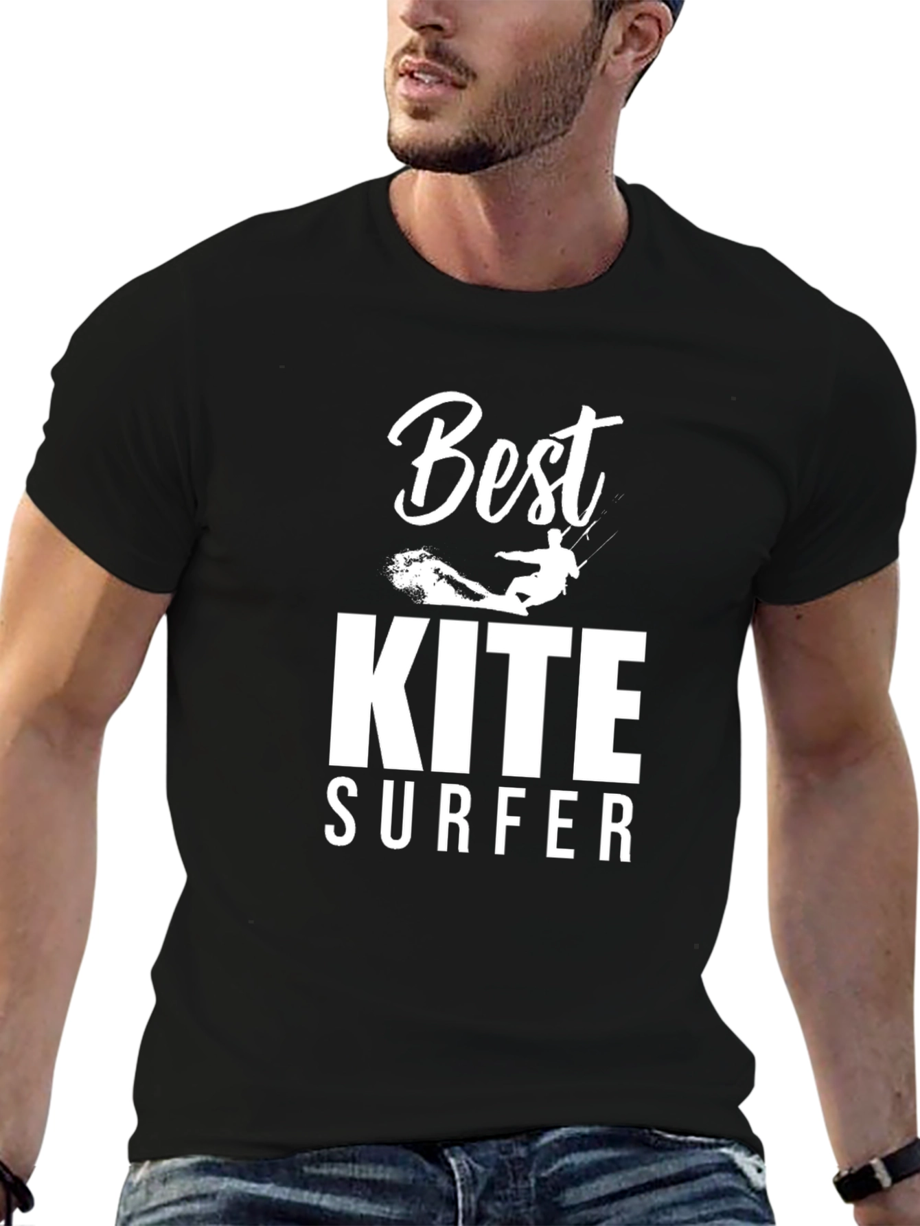 Best Kite Surfer Black T-Shirt