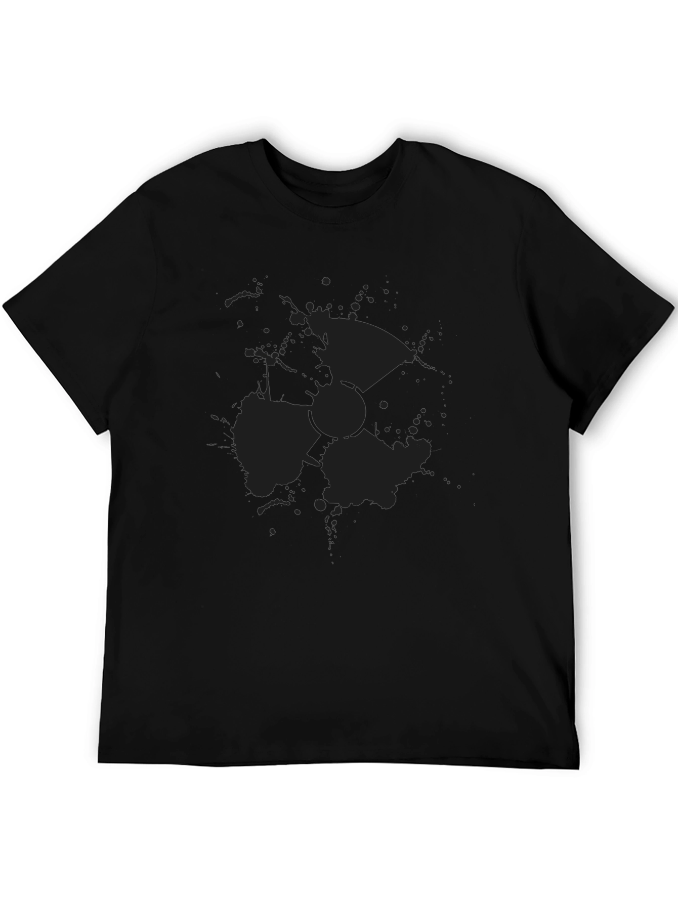 Mens Black Radiation Symbol T-Shirt