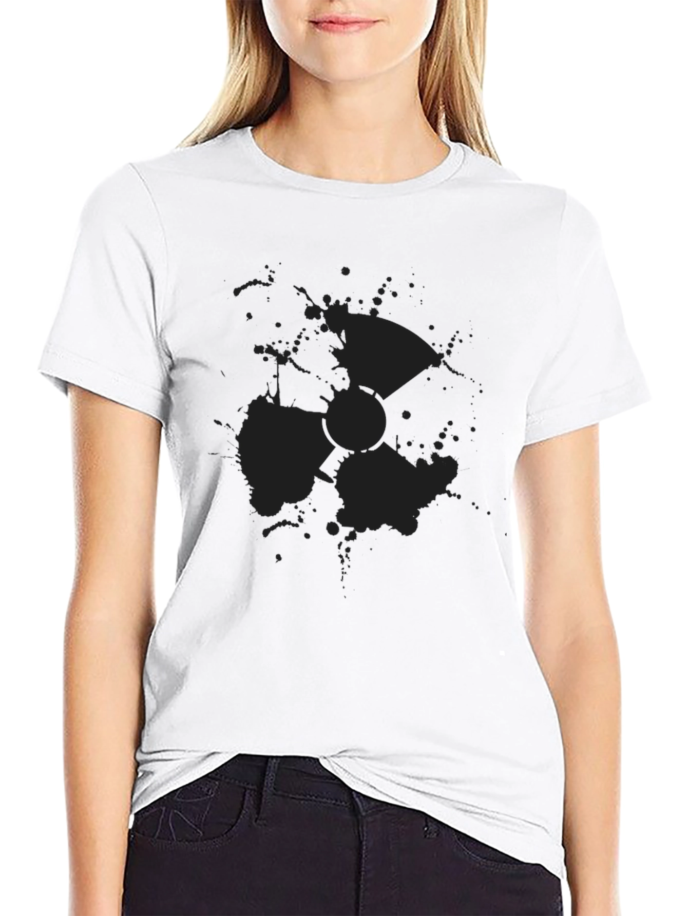 Mens Black Radiation Symbol T-Shirt