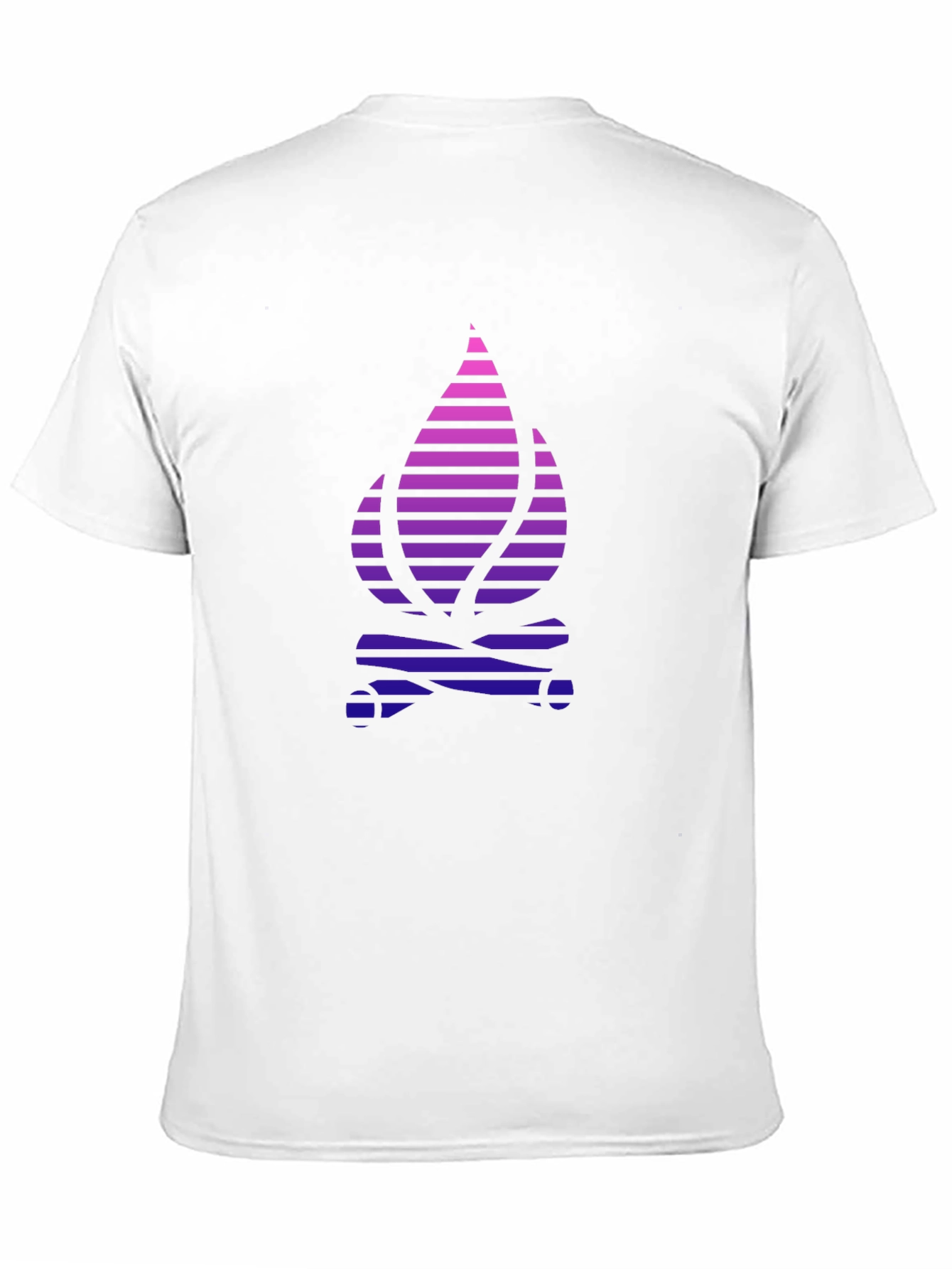 Stripped Flame Graphic Black T-Shirt