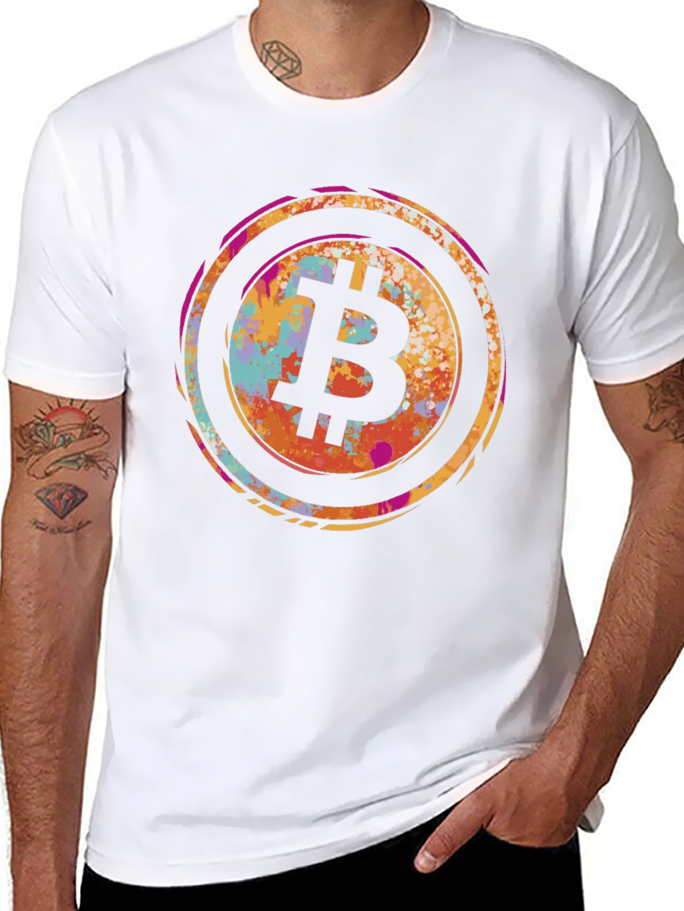 Bitcoin Splash Graphic T-Shirt - Crypto Style