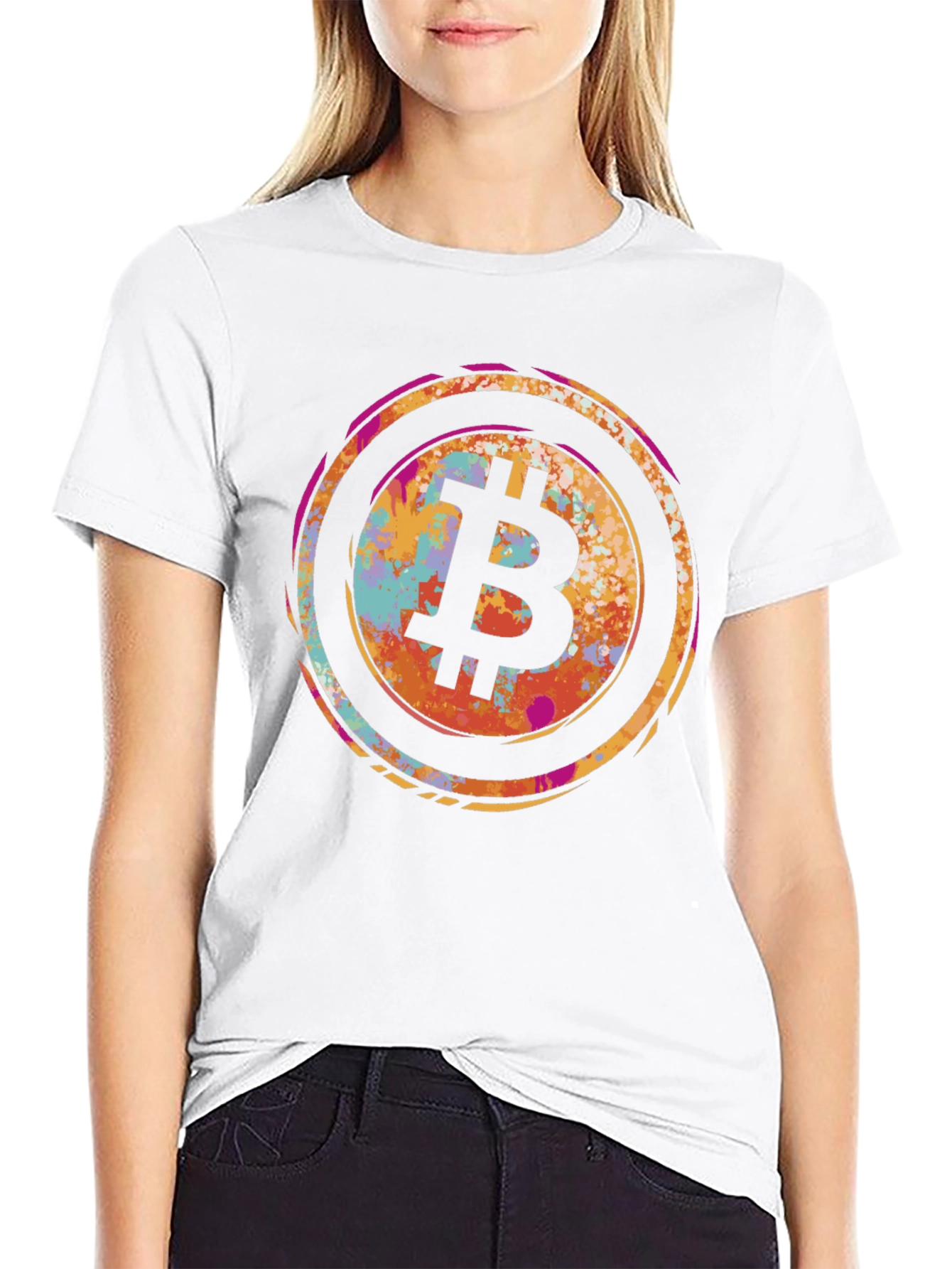 Bitcoin Splash Graphic T-Shirt - Crypto Style