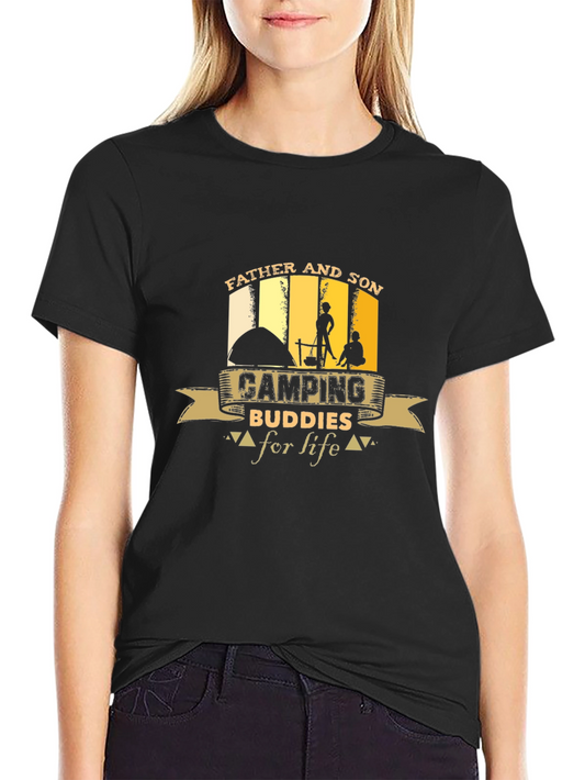 Father and Son Camping Buddies T-Shirt