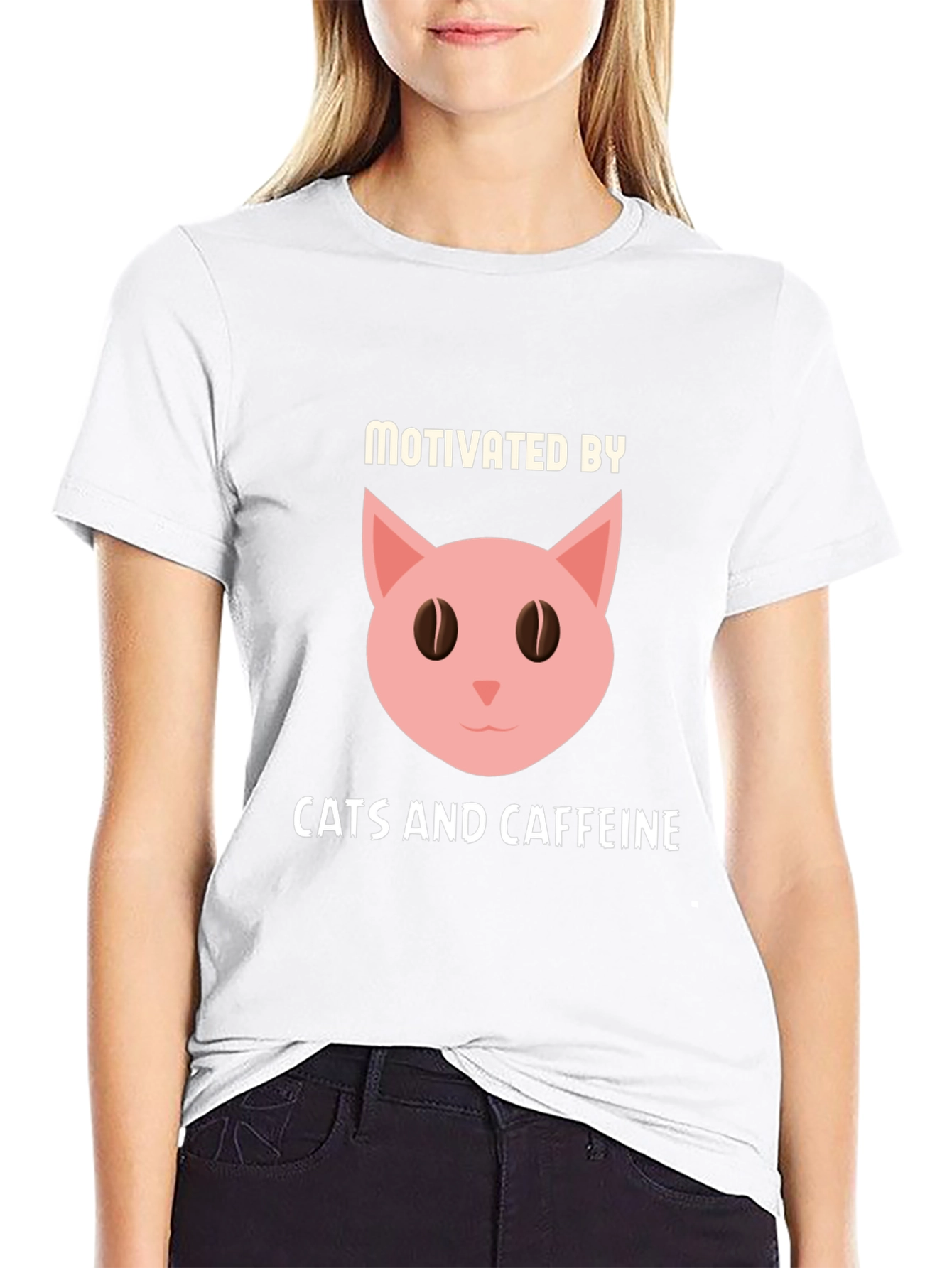 Motivated by Cats and Caffeine T-Shirt