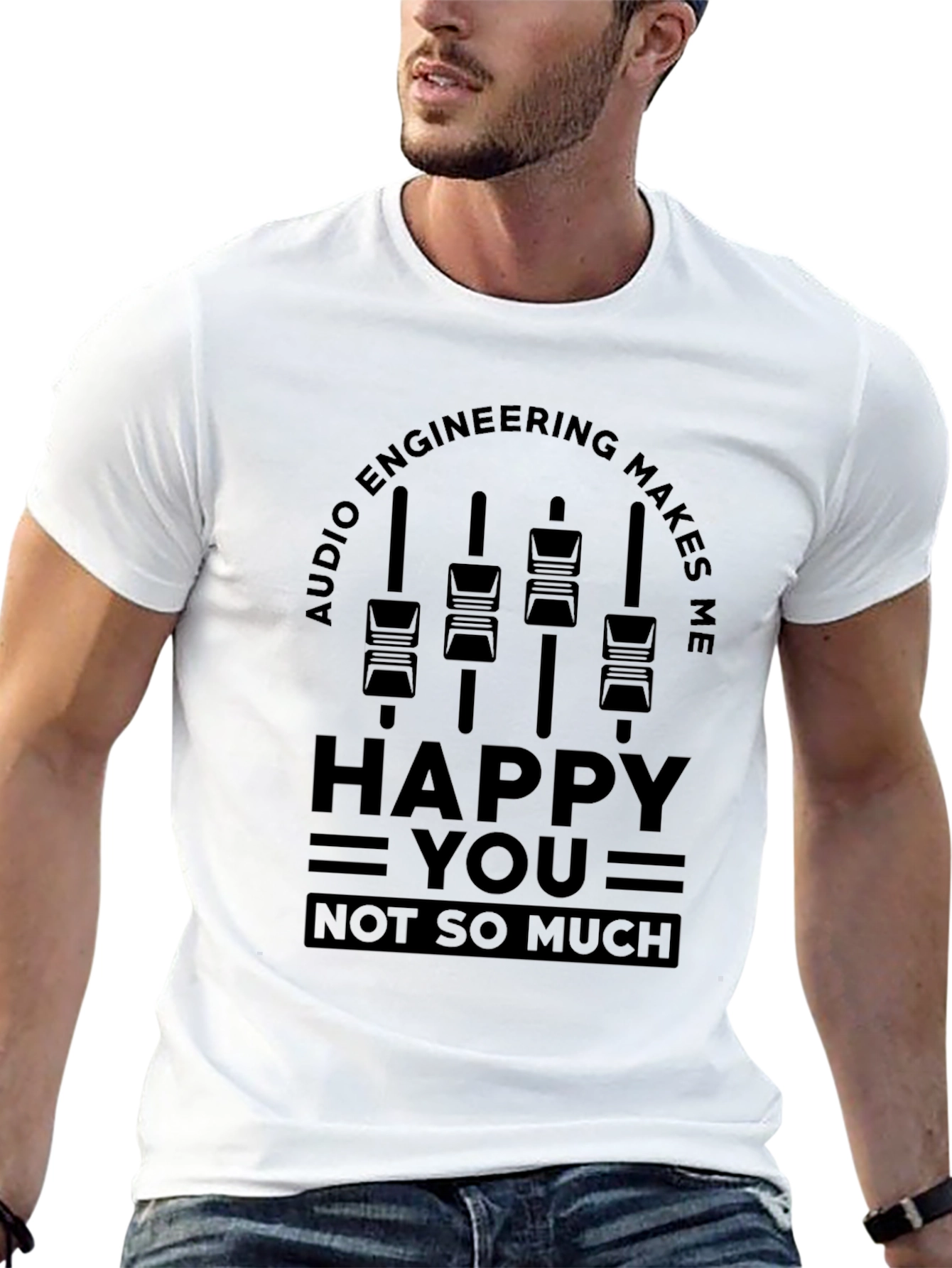 Audio Engineering Makes Me Happy Graphic Tee
