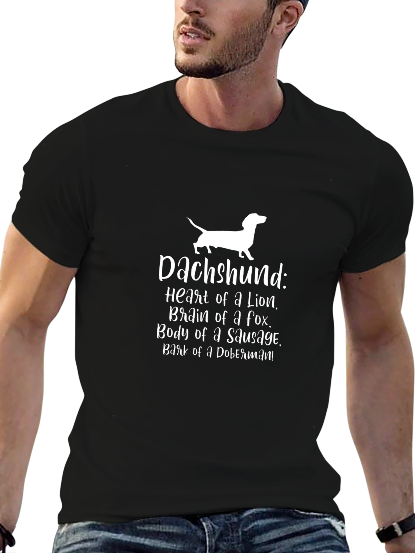 Dachshund Heart of a Lion Graphic T-Shirt