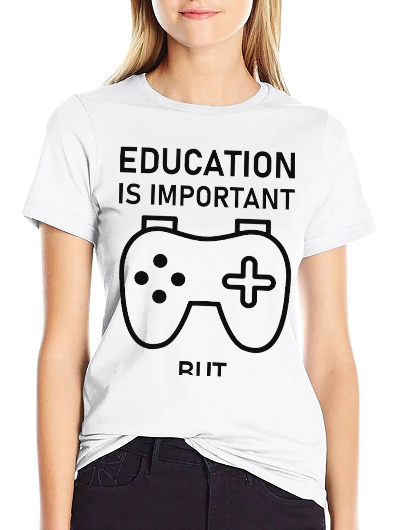 Education is Important Gaming T-Shirt