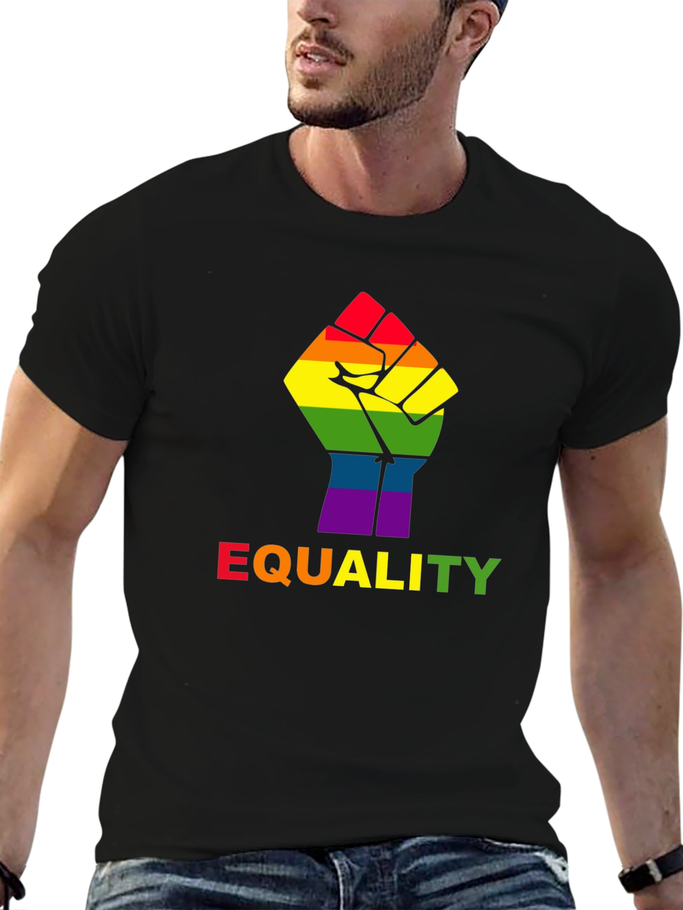 Equality Fist Pride Tee - Black LGBT Rights T-Shirt
