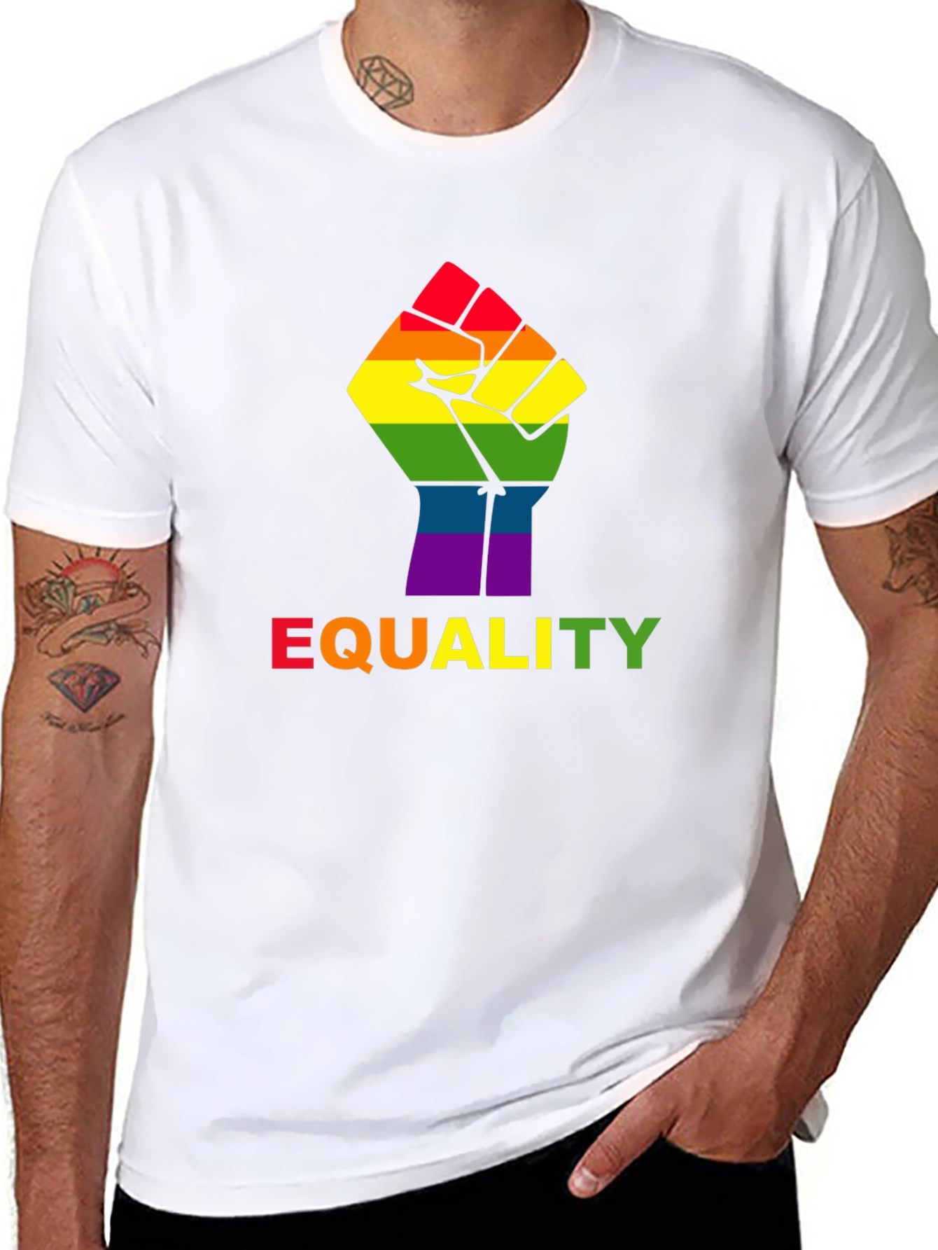 Equality Fist Pride Tee - Black LGBT Rights T-Shirt