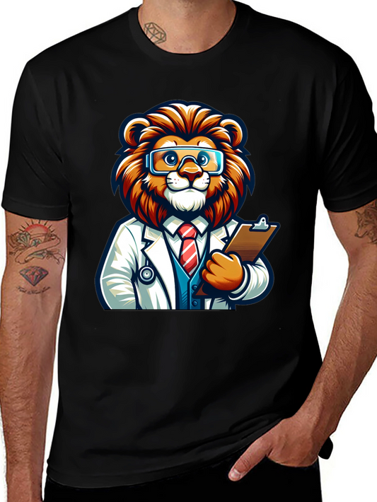 Doctor Lion Graphic Tee - Mens Black T-Shirt