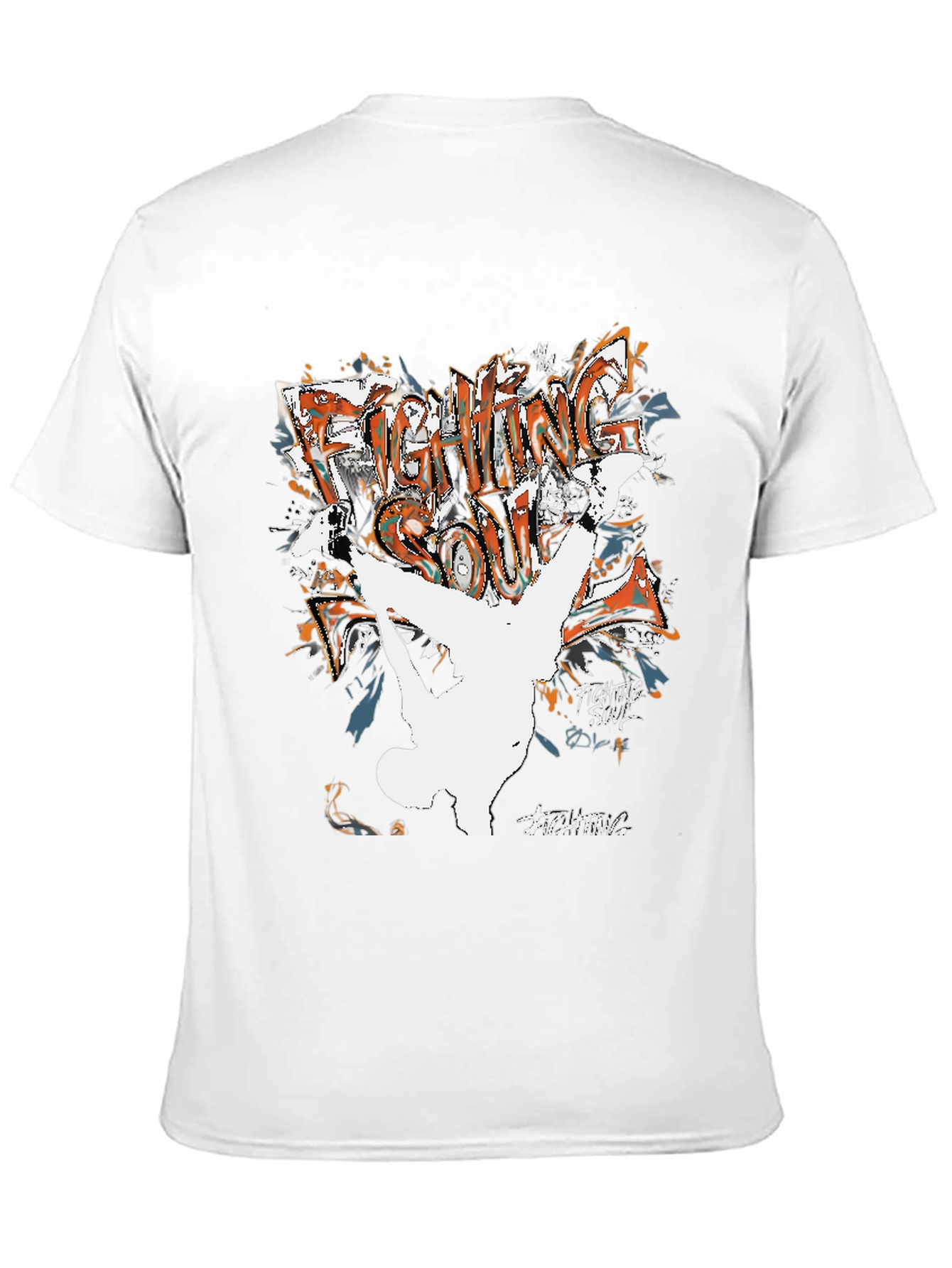 Fighting Soul Black T-Shirt Graphic Tee