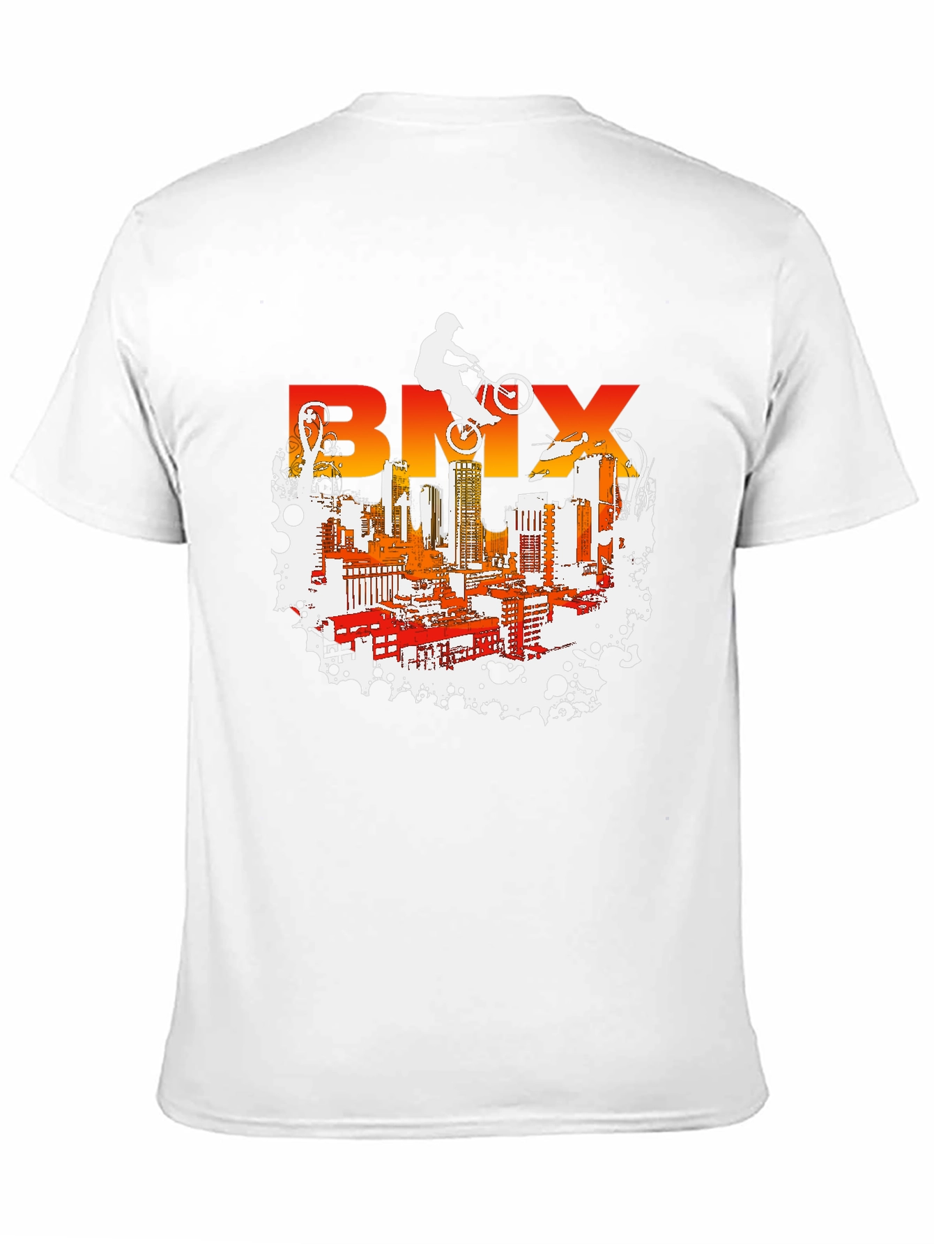 BMX Cityscape Graphic Tee - Urban Rider T-Shirt