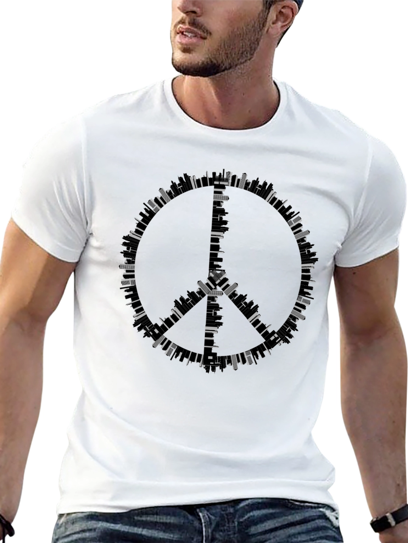 Peace Symbol Graphic Tee - Urban Style