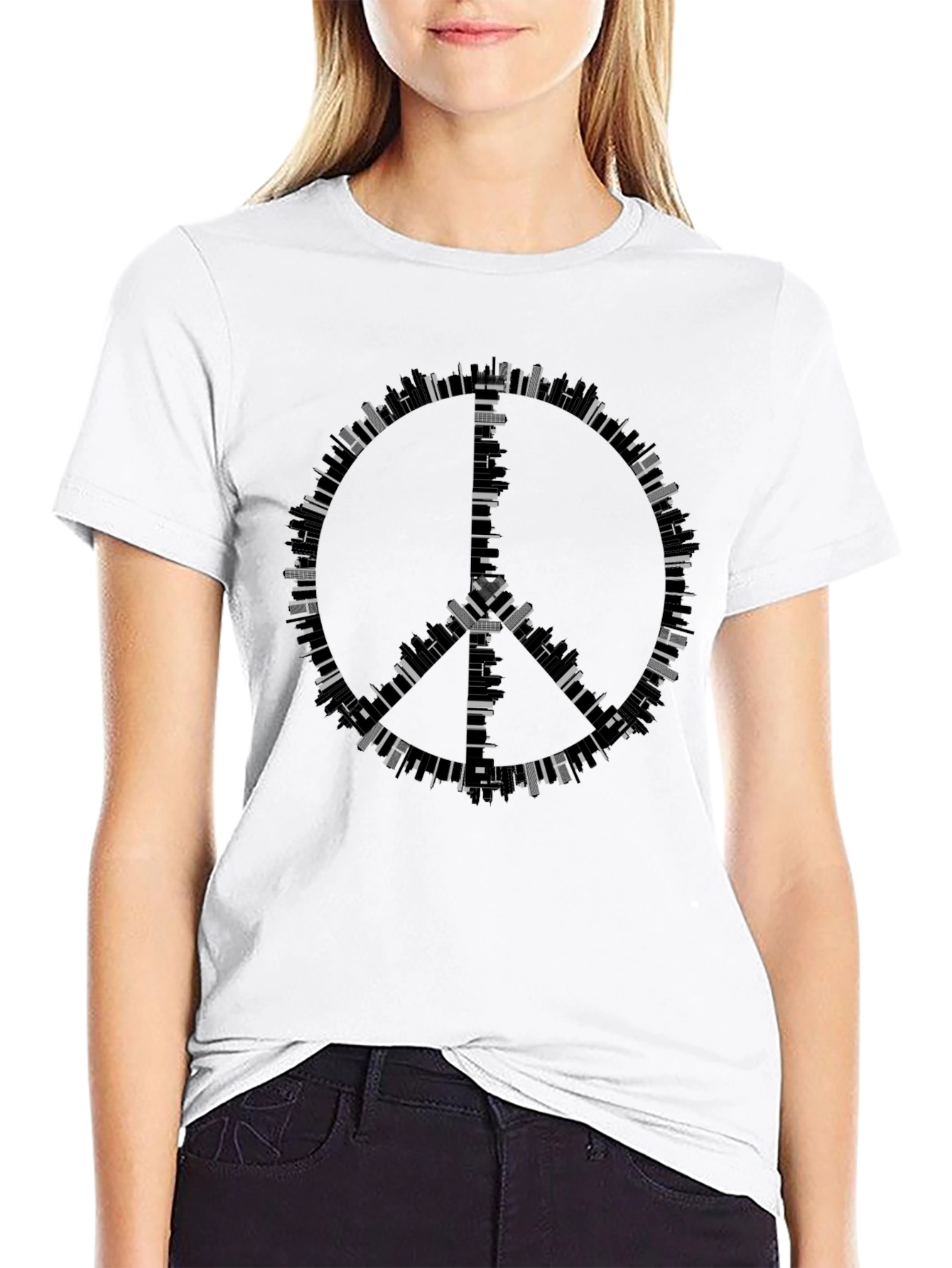 Peace Symbol Graphic Tee - Urban Style