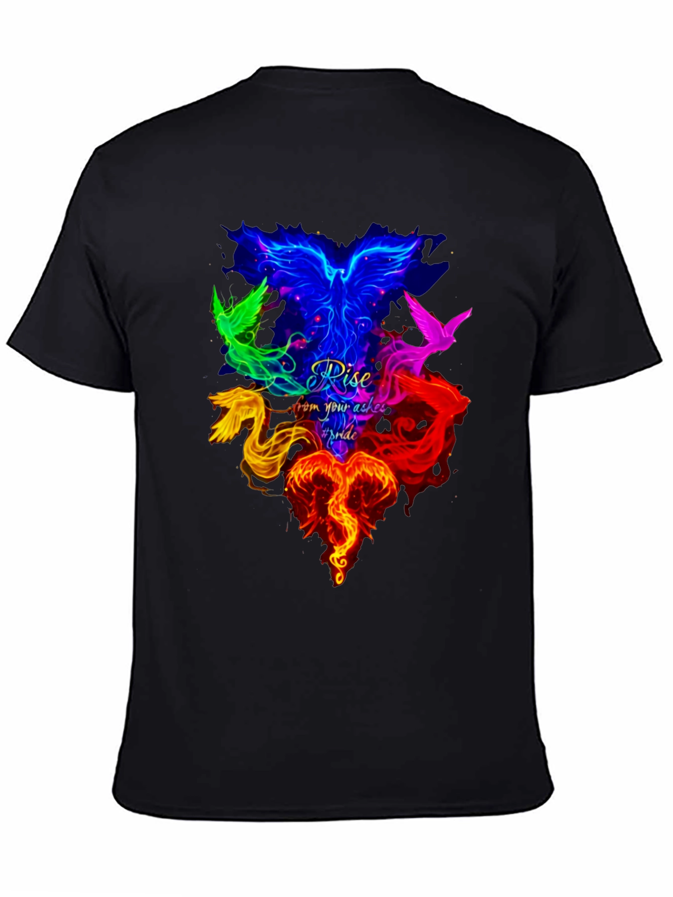 Colorful Phoenix Graphic T-Shirt