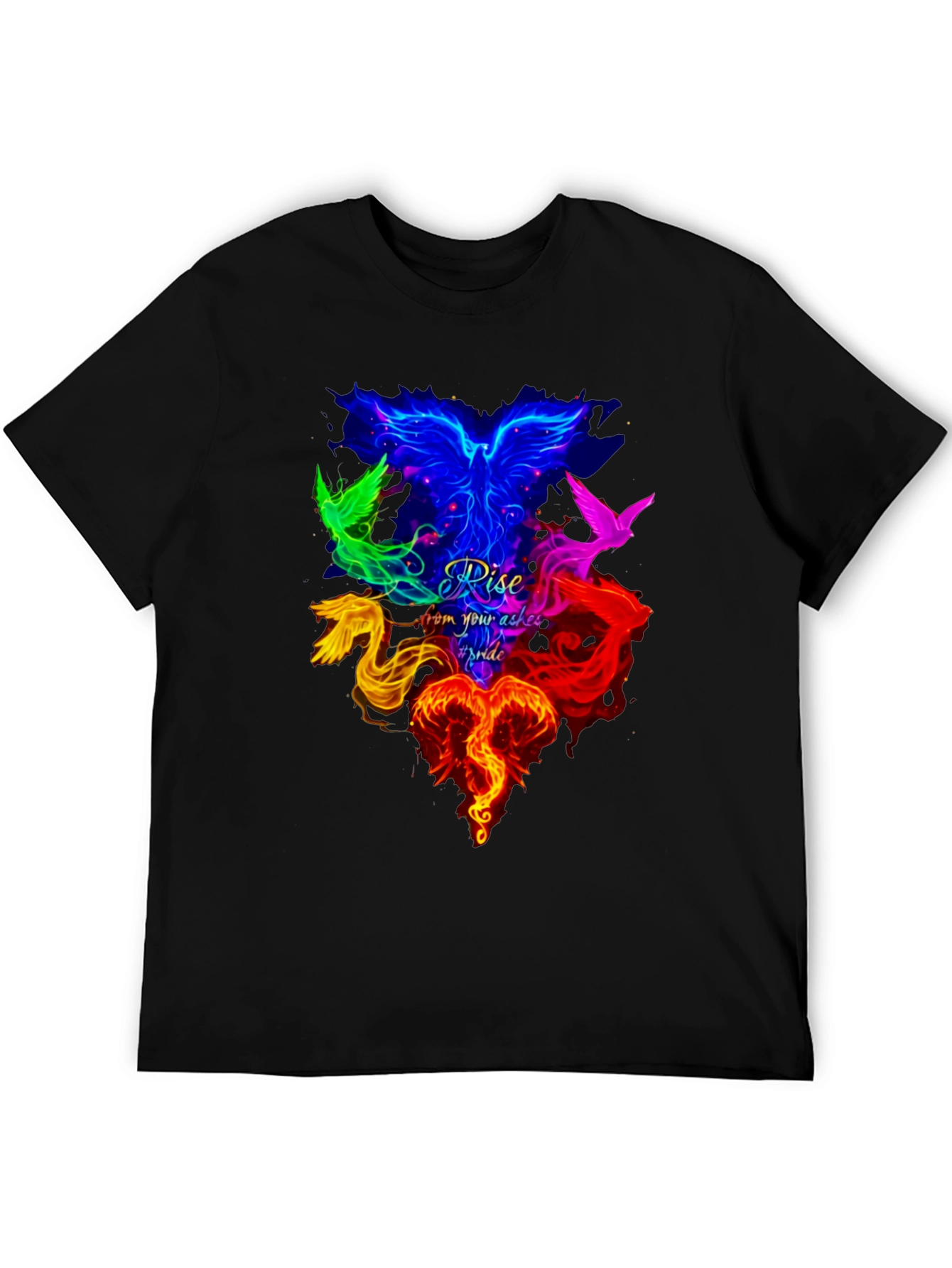 Colorful Phoenix Graphic T-Shirt