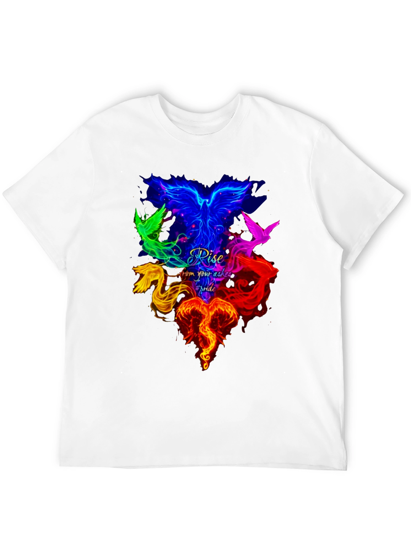 Colorful Phoenix Graphic T-Shirt