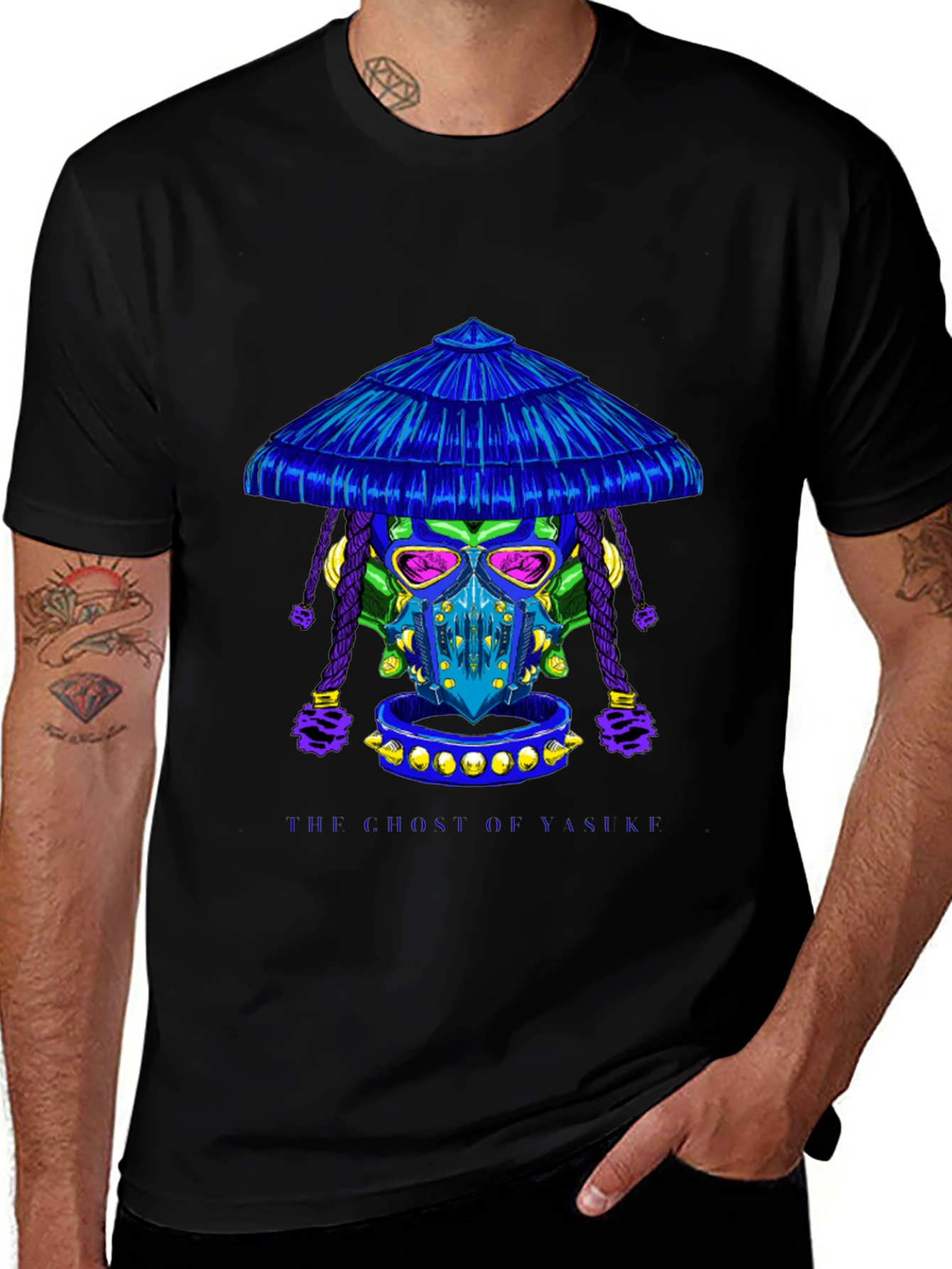 Samurai Skull Graphic Tee - Unique Streetwear Design