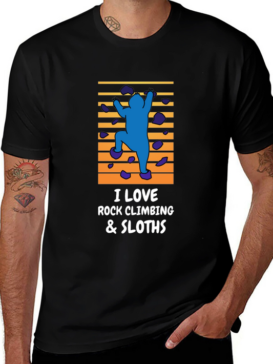 Rock Climbing & Sloths Graphic Tee