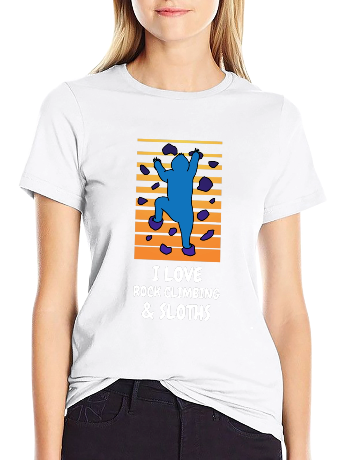 Rock Climbing & Sloths Graphic Tee