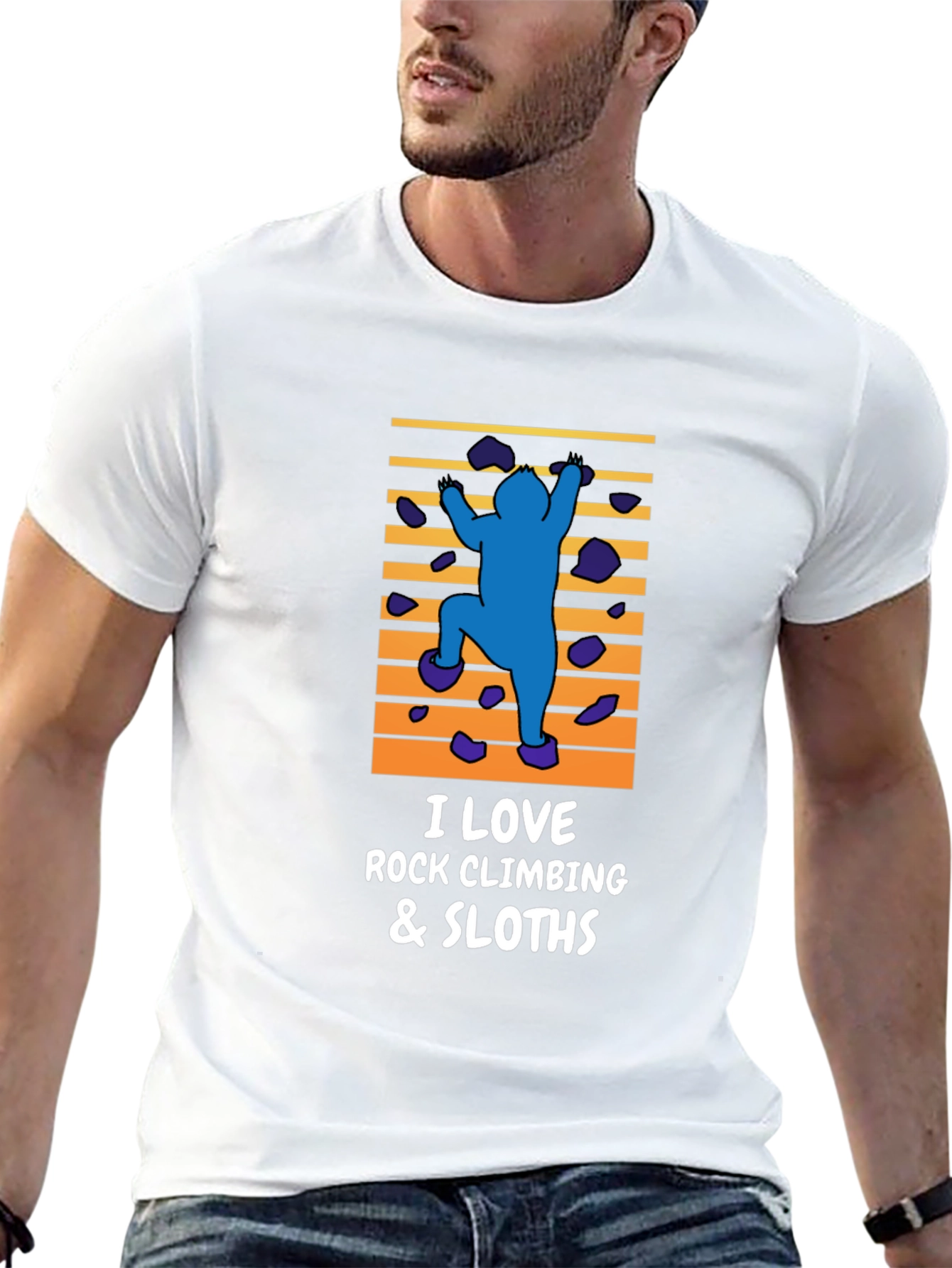 Rock Climbing & Sloths Graphic Tee