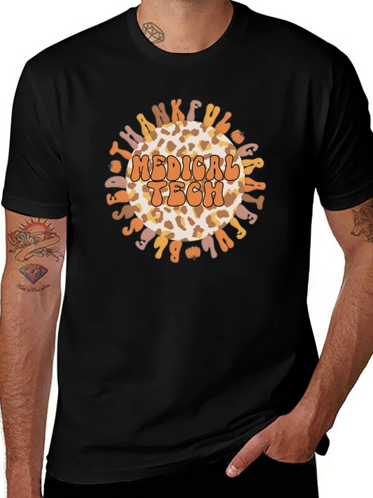 Medical Tech Leopard Print Thanksgiving Graphic Tee