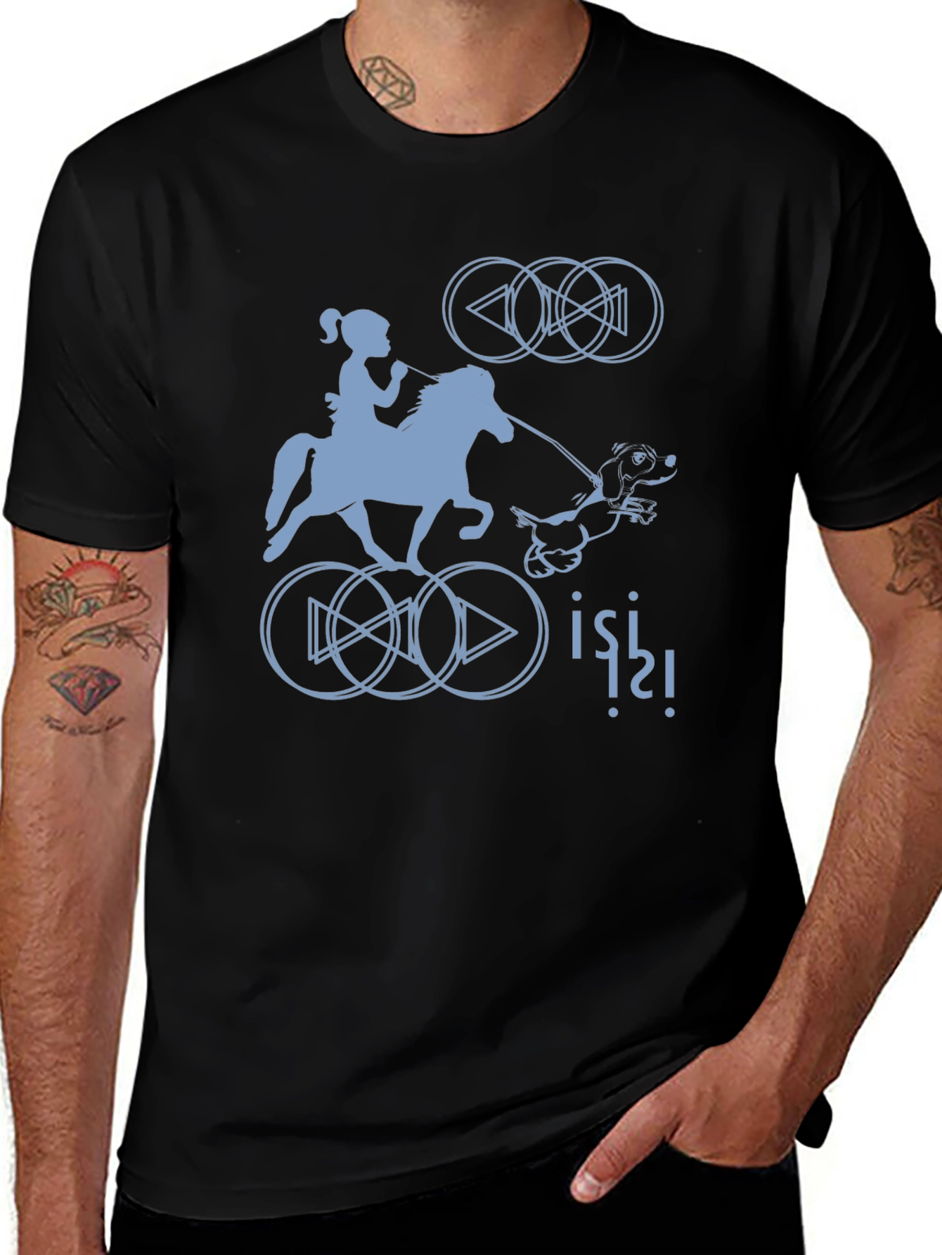 Quirky Graphic Tee - Horse Rider Design