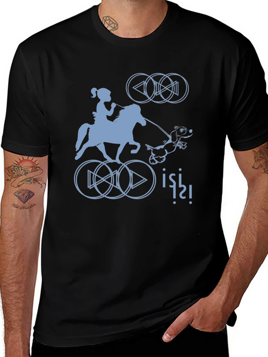 Quirky Graphic Tee - Horse Rider Design