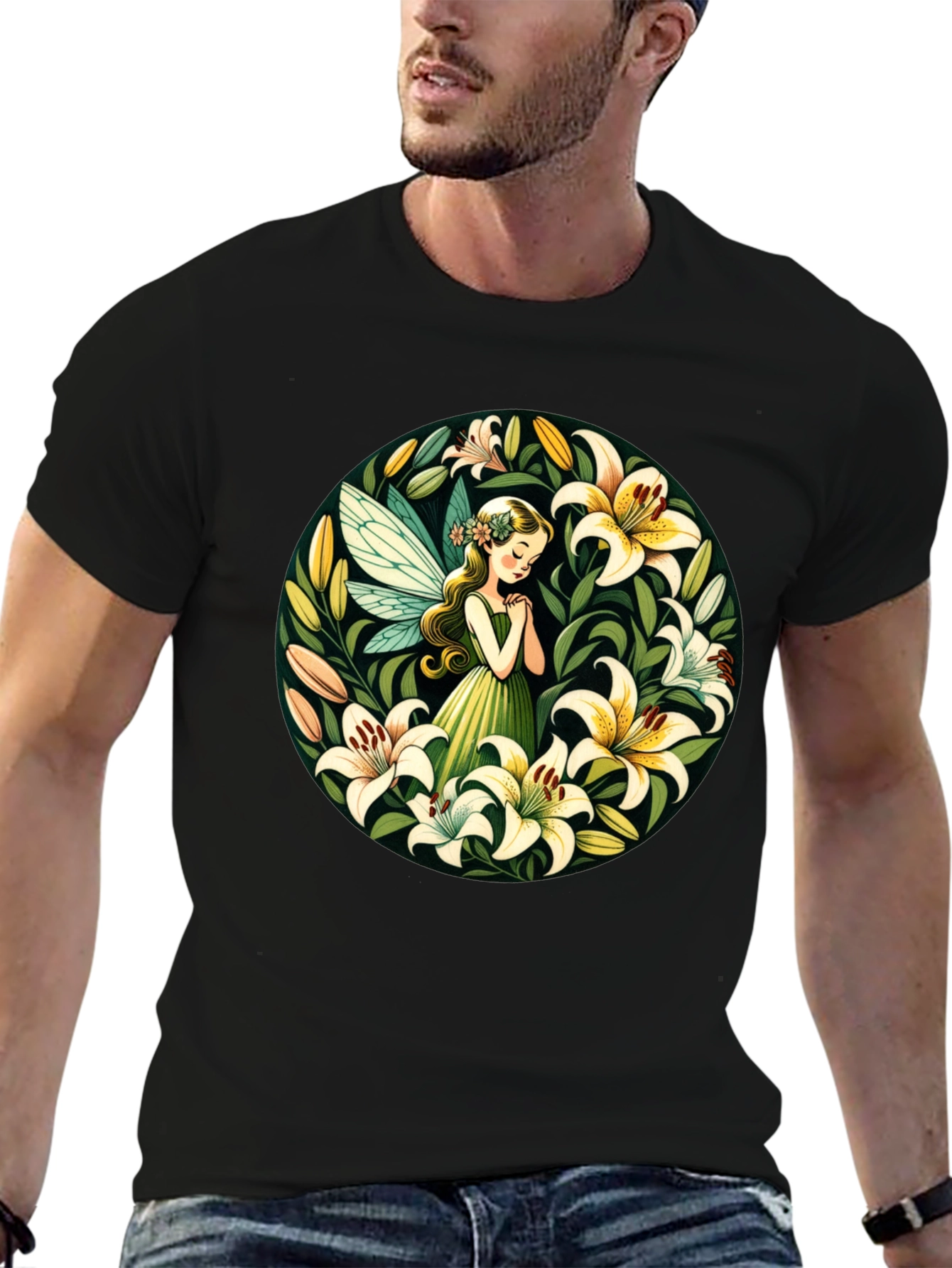 Fairy Lily T-Shirt - Whimsical Floral Design