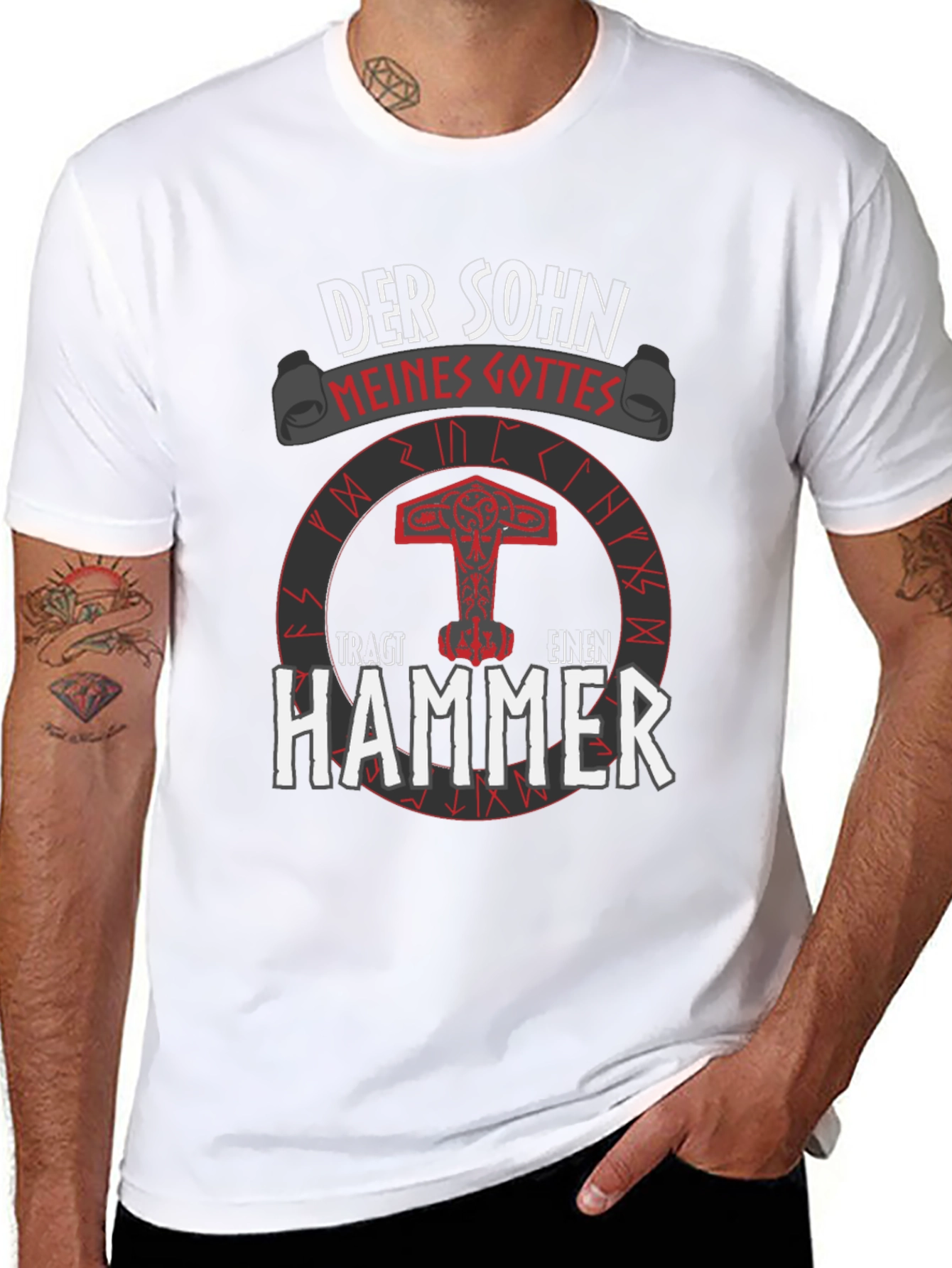 Viking Hammer T-Shirt: Son of My God Tee