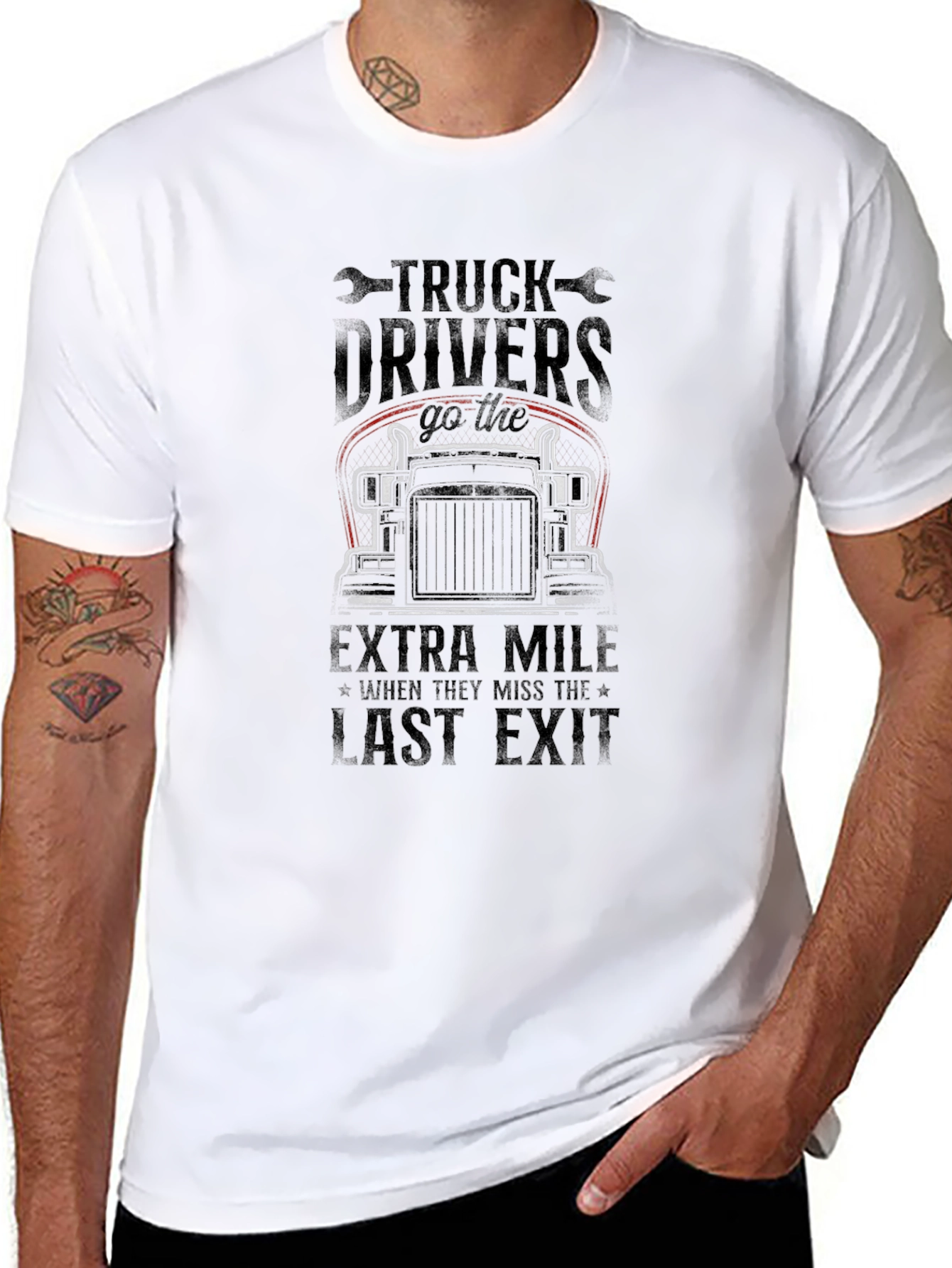Truck Driver Extra Mile Graphic Tee