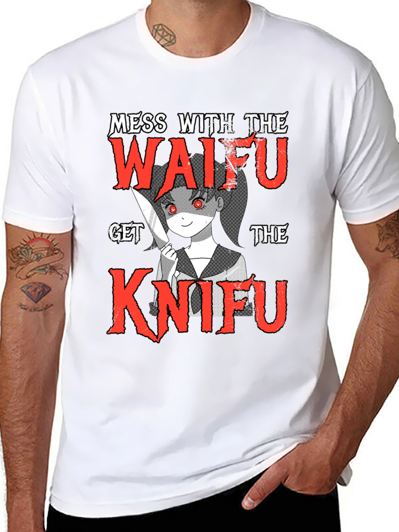 Waifu Knife T-Shirt - Anime Manga Graphic Tee