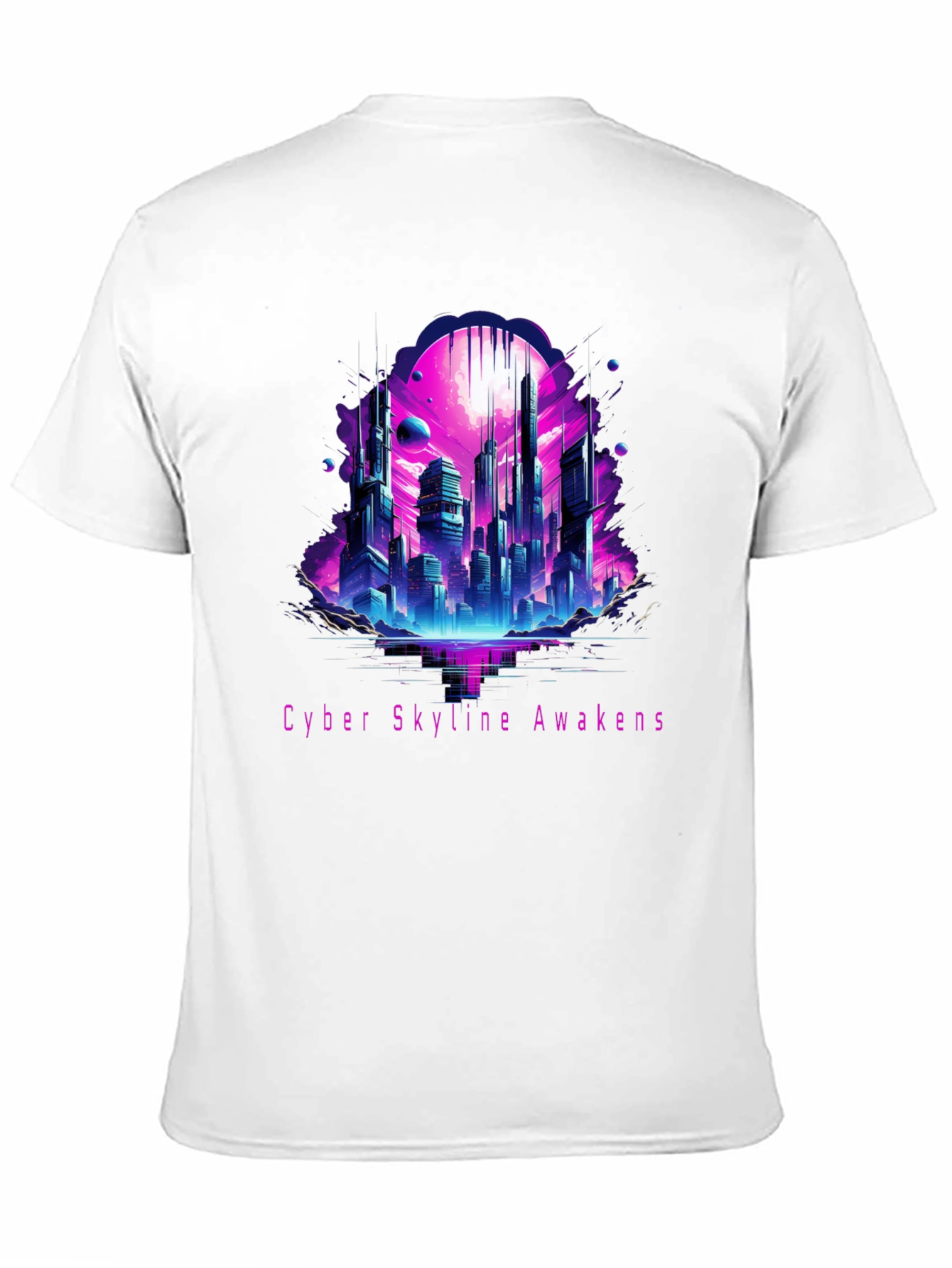 Cyber Skyline Awakens Graphic Tee
