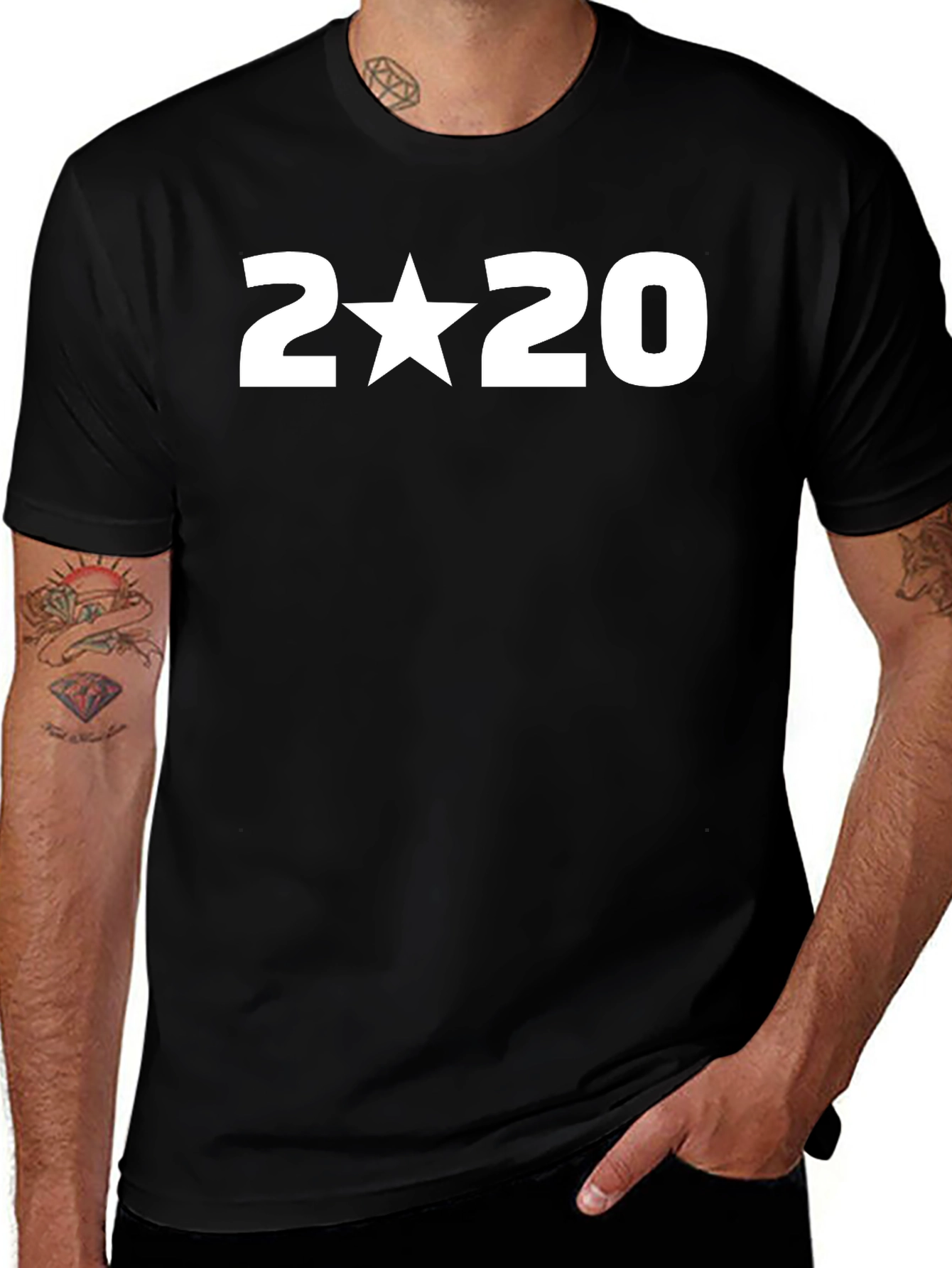 2 Star 20 Graphic Tee - Mens Black T-Shirt