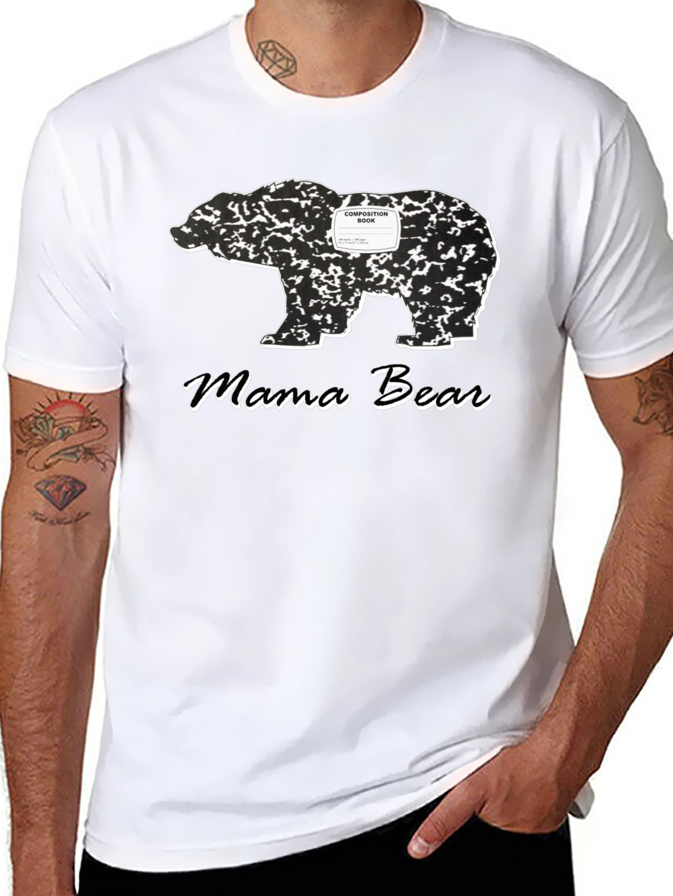 Mama Bear Composition Book Graphic Tee