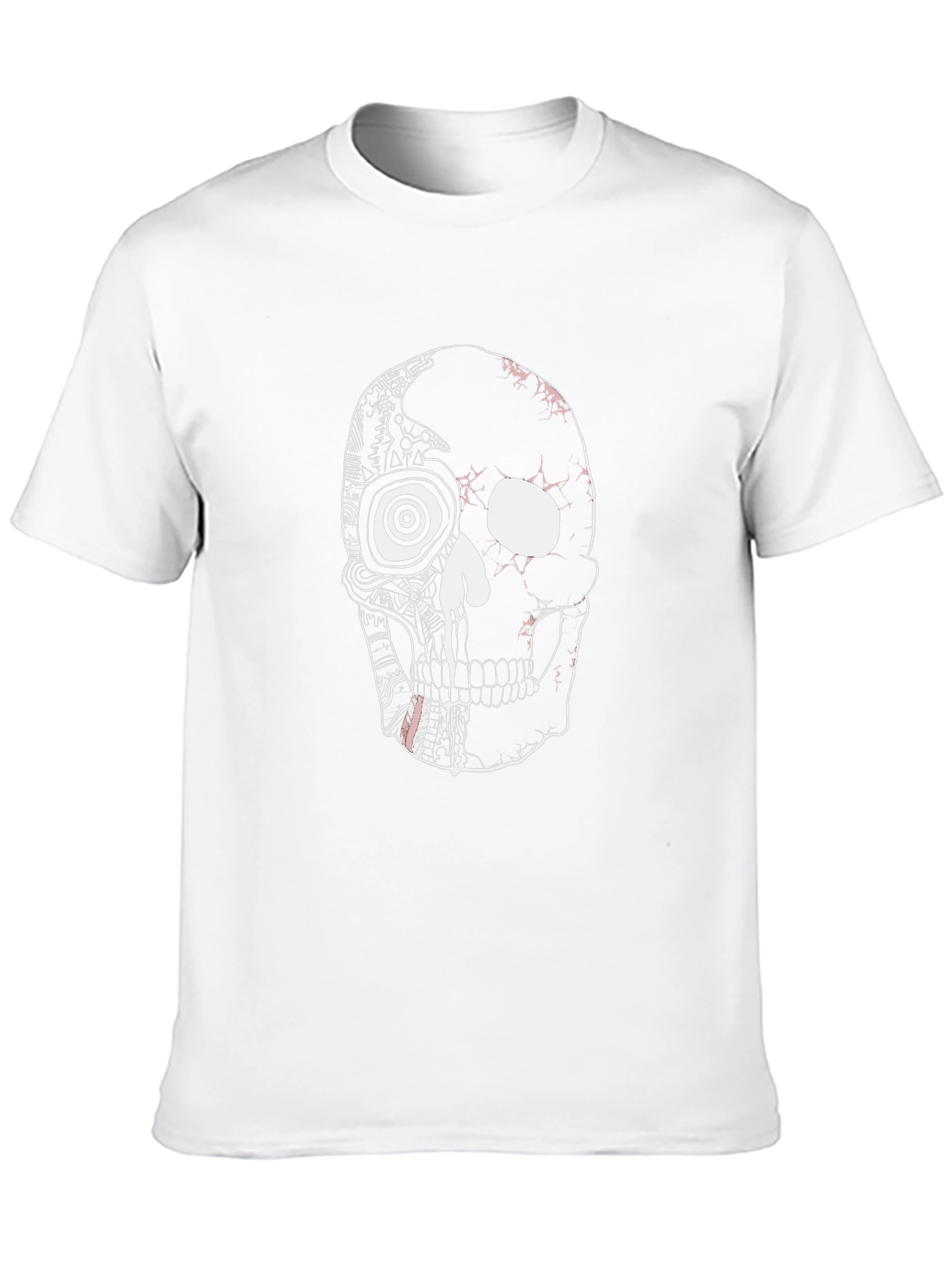 Edgy Skull Graphic Tee - Black