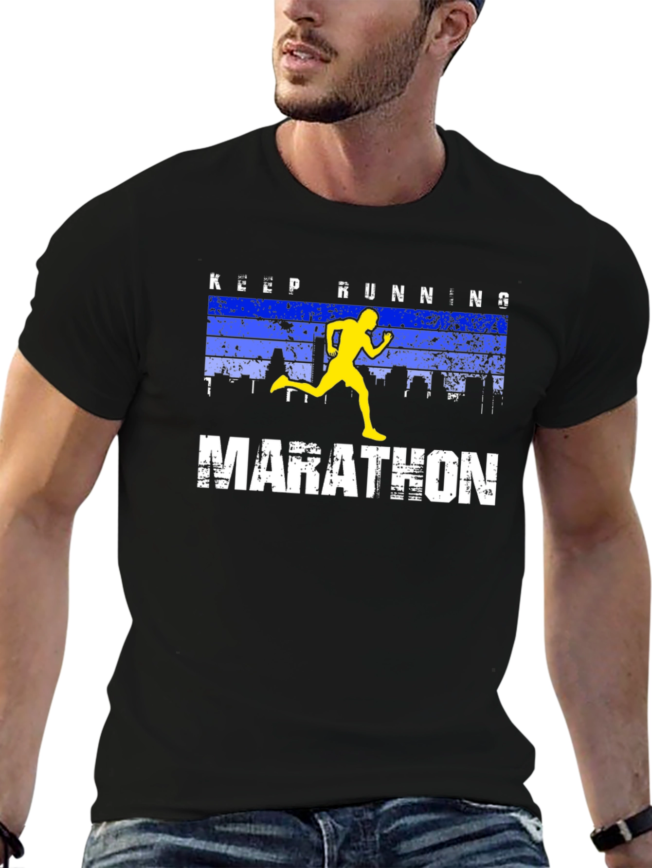 Keep Running Marathon T-Shirt - Sporty Graphic Tee