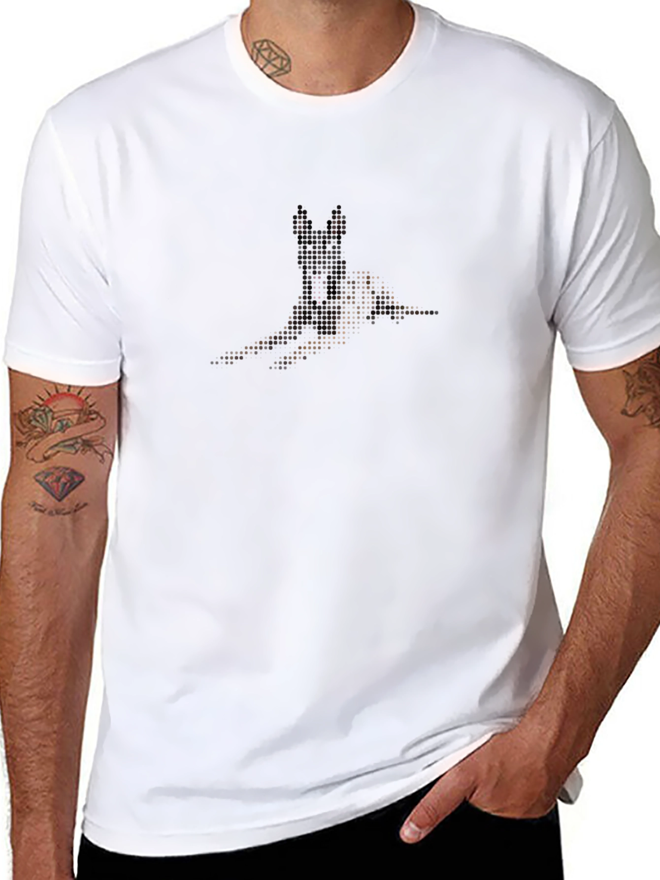 Doberman Pixel Art T-Shirt - Cool Graphic Tee