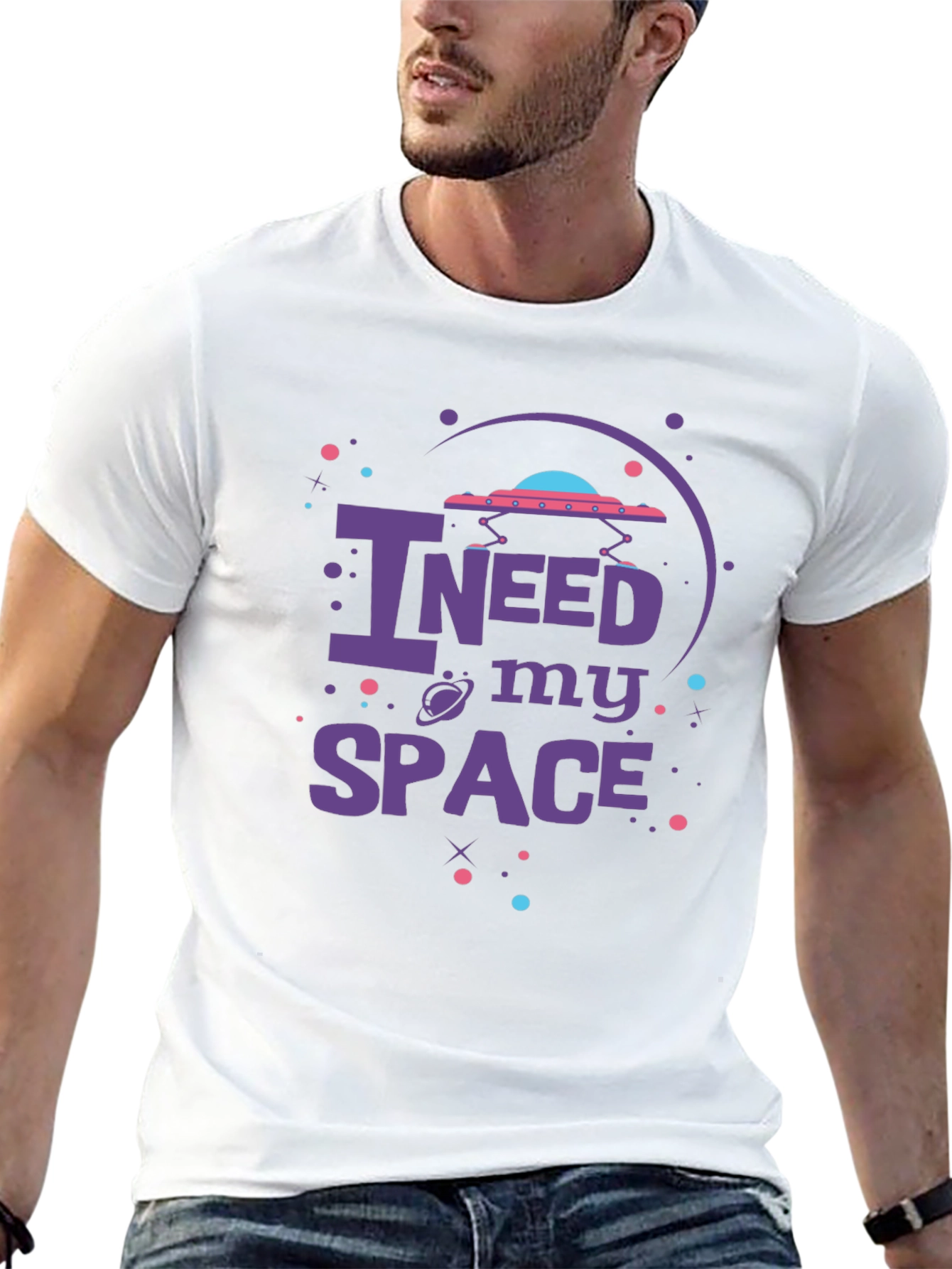 I Need My Space UFO Graphic T-Shirt