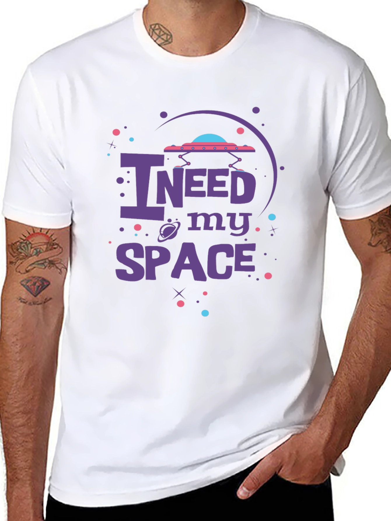 I Need My Space UFO Graphic T-Shirt