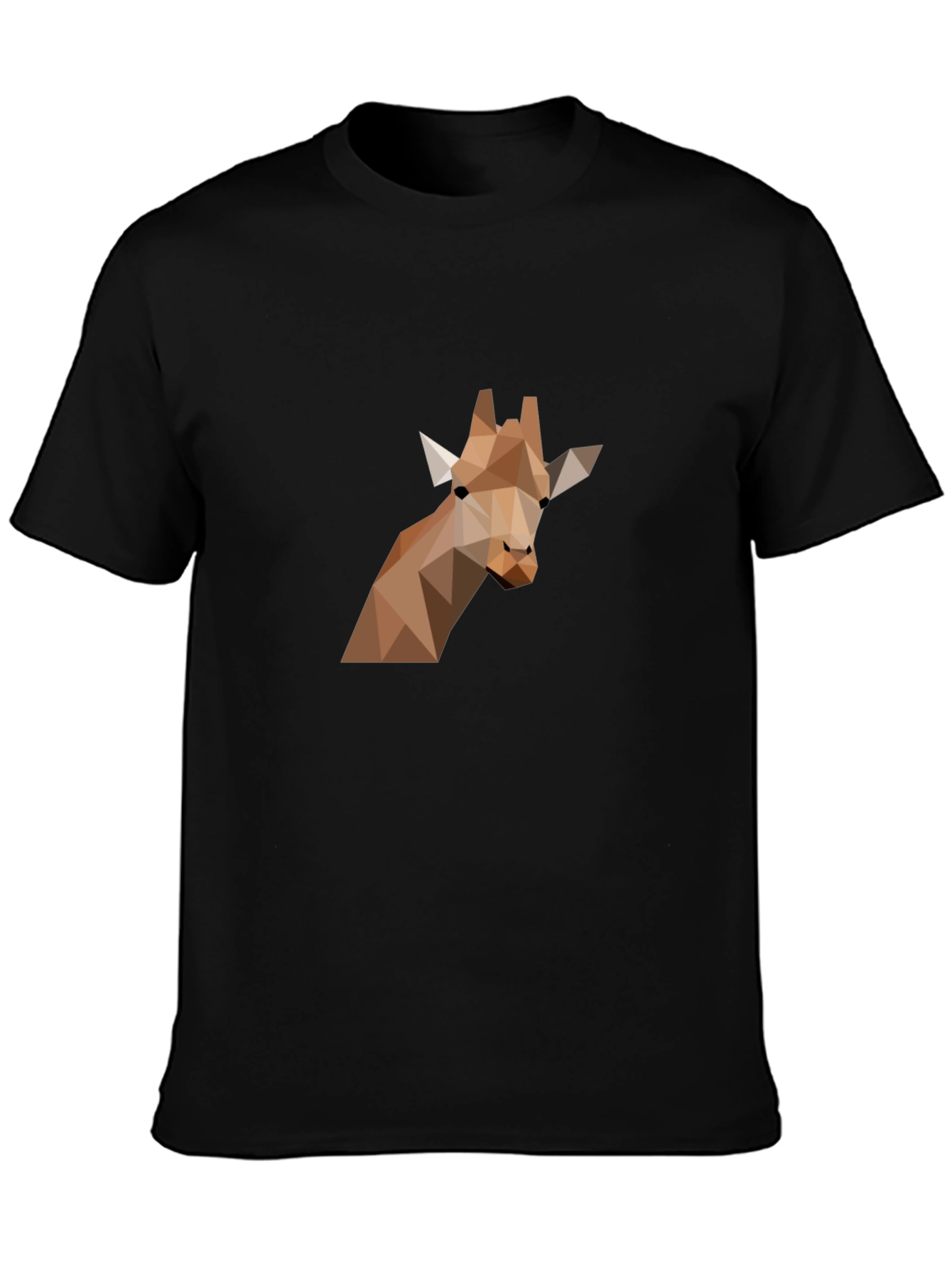 Geometric Giraffe Graphic Tee - Modern Art Shirt