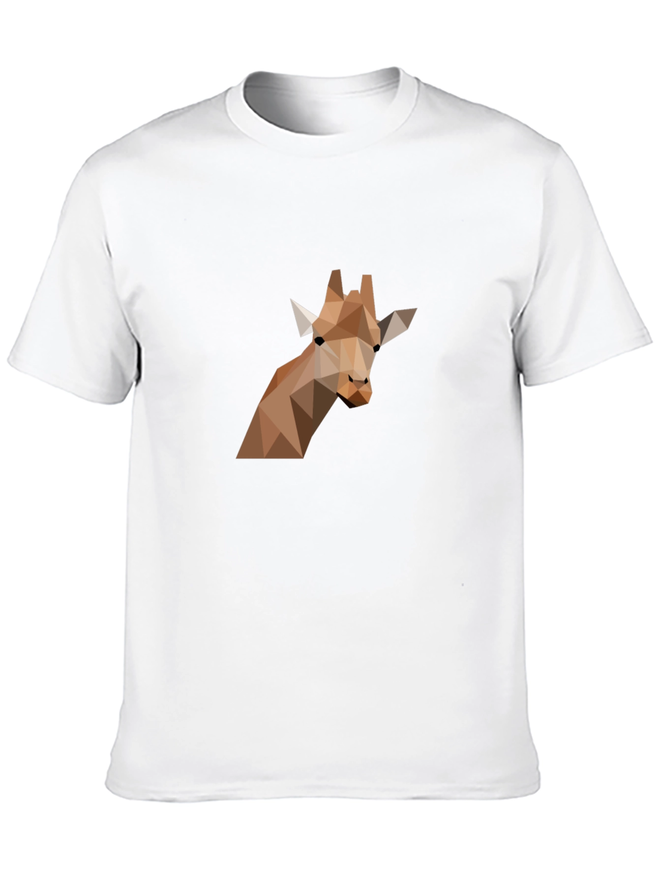 Geometric Giraffe Graphic Tee - Modern Art Shirt
